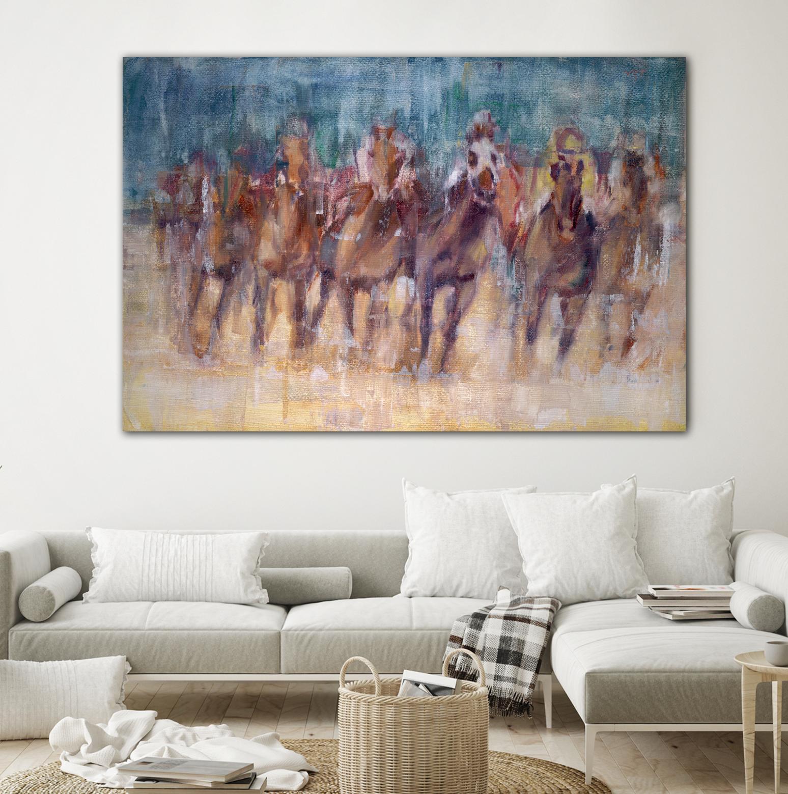 Final Sprint by Valtcho Tonov on GIANT ART - multicolor animals; contemporary; sports