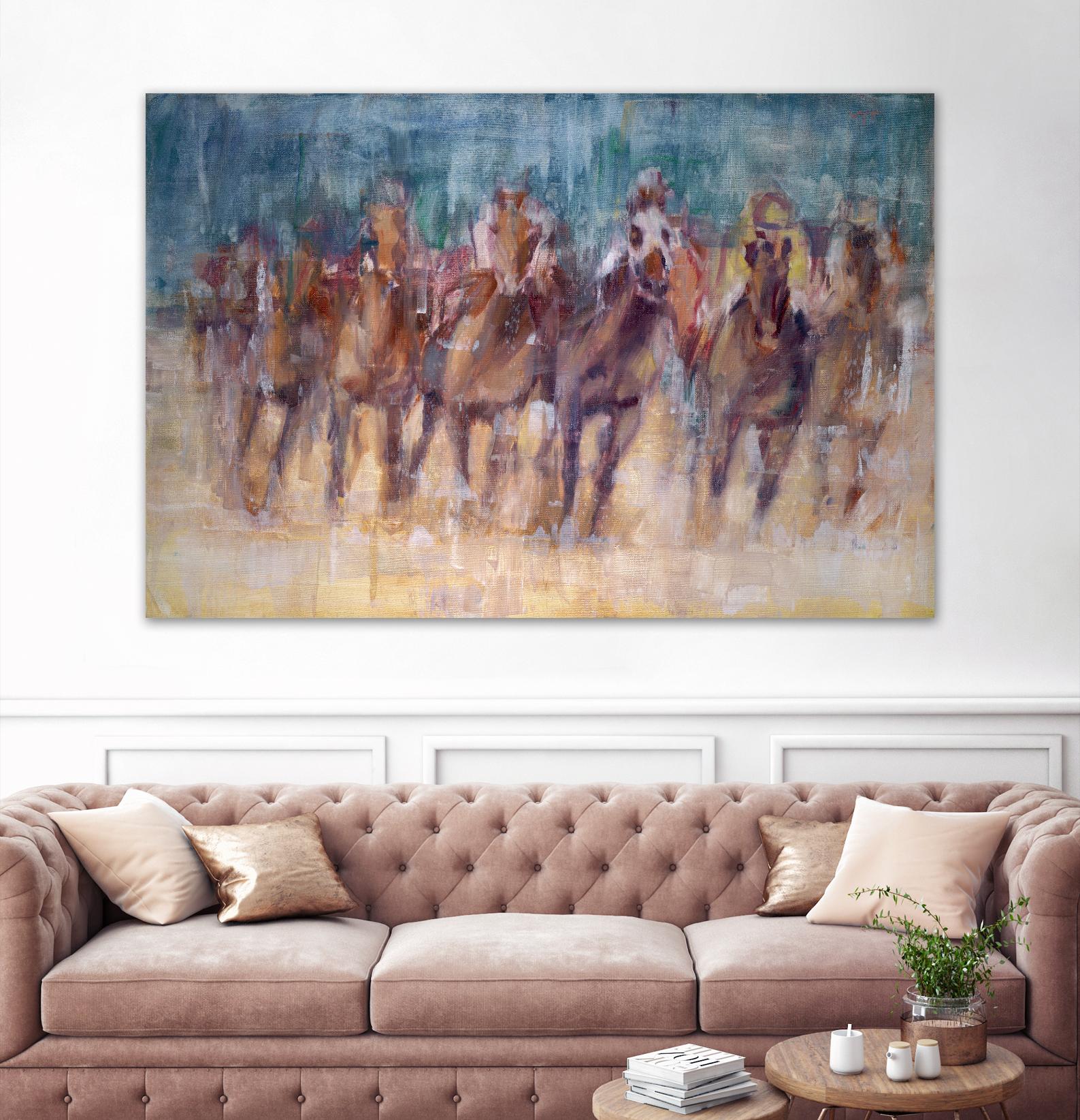 Final Sprint by Valtcho Tonov on GIANT ART - multicolor animals; contemporary; sports