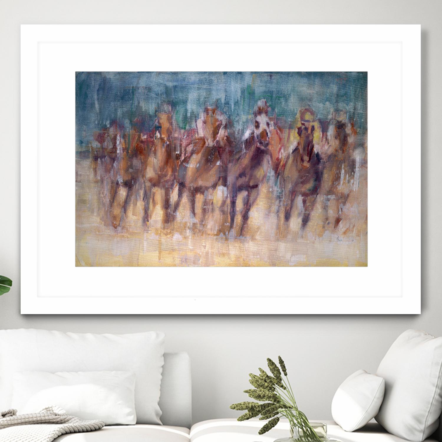 Final Sprint by Valtcho Tonov on GIANT ART - multicolor animals; contemporary; sports