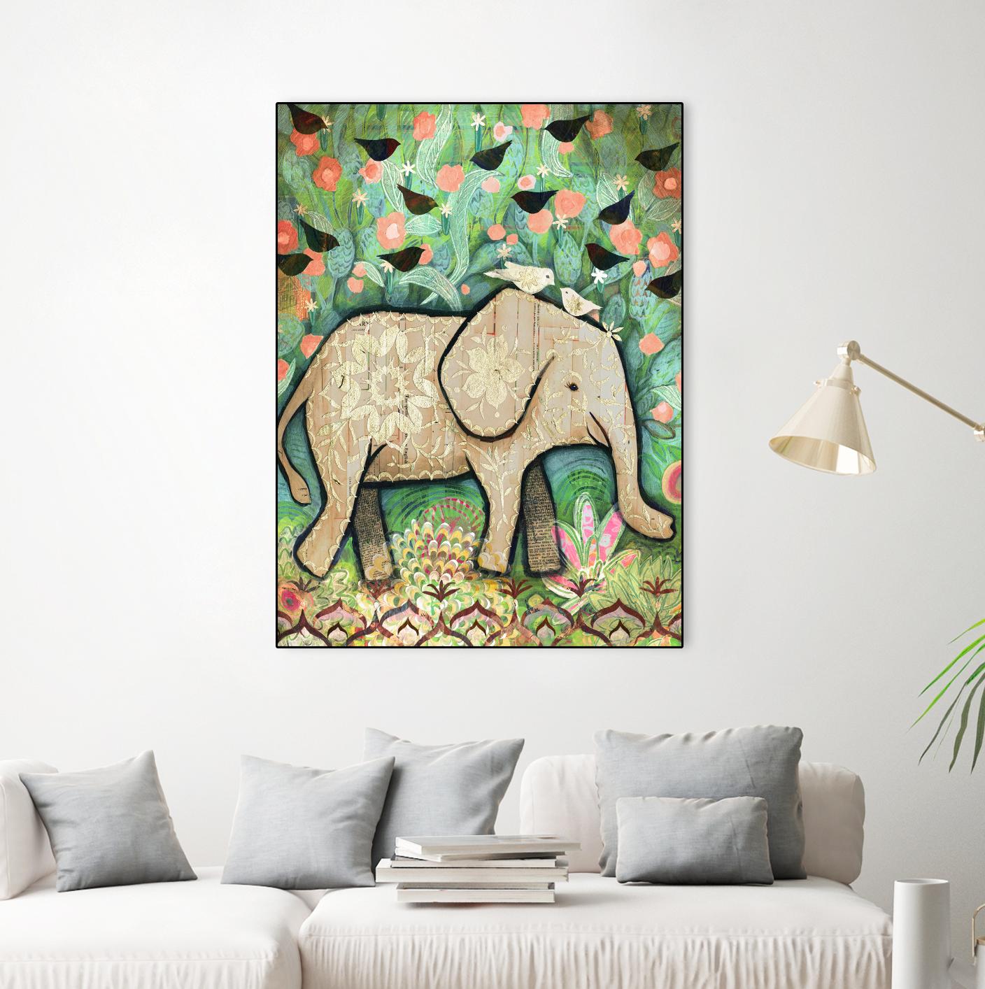 Kiss for Srini by Judy Verhoeven on GIANT ART - multicolor animals; contemporary