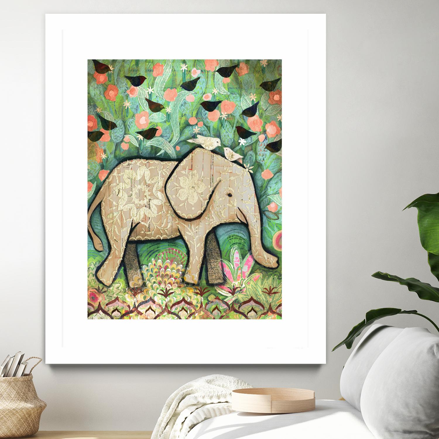 Kiss for Srini by Judy Verhoeven on GIANT ART - multicolor animals; contemporary