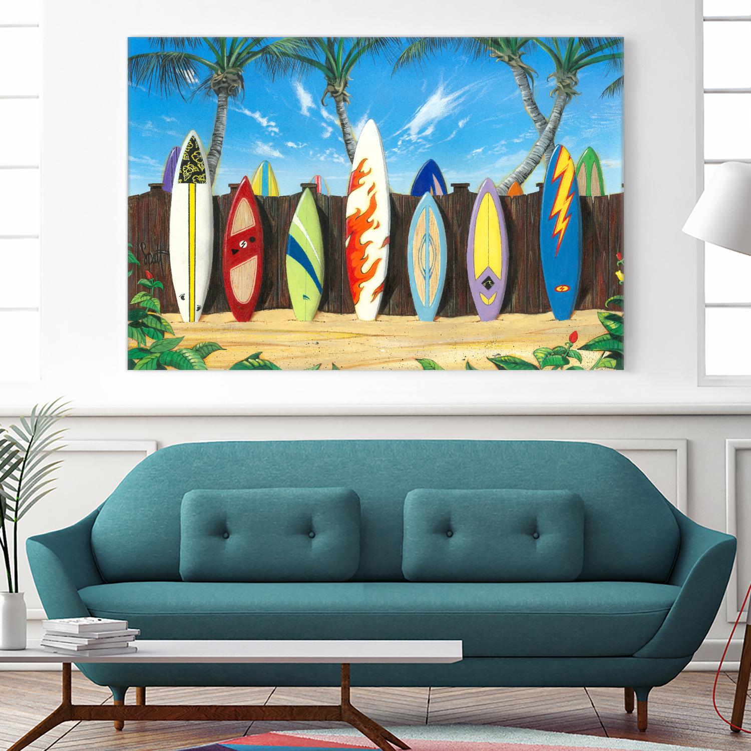 Back to Back Champions by Scott Westmoreland on GIANT ART - beige tropical