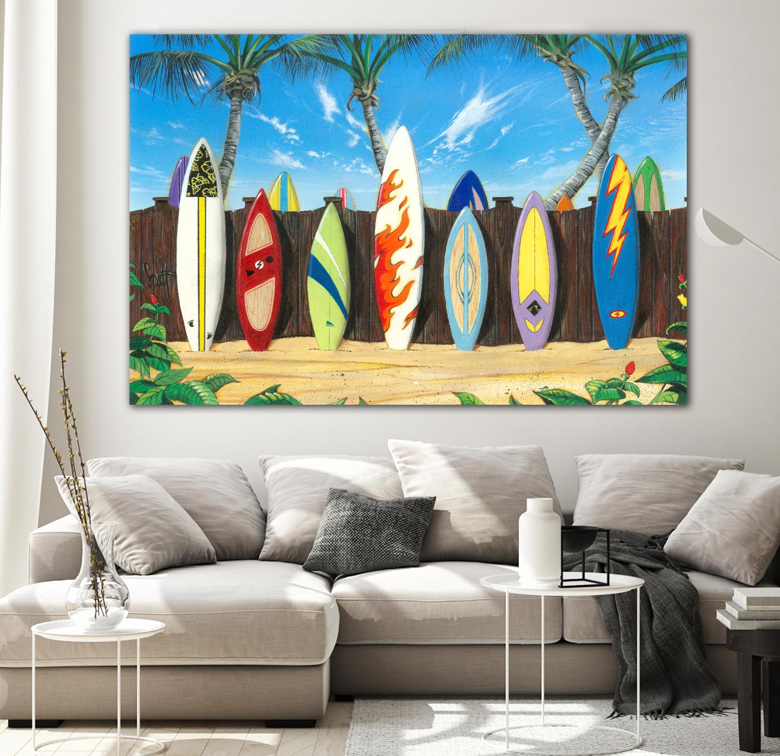 Back to Back Champions by Scott Westmoreland on GIANT ART - beige tropical