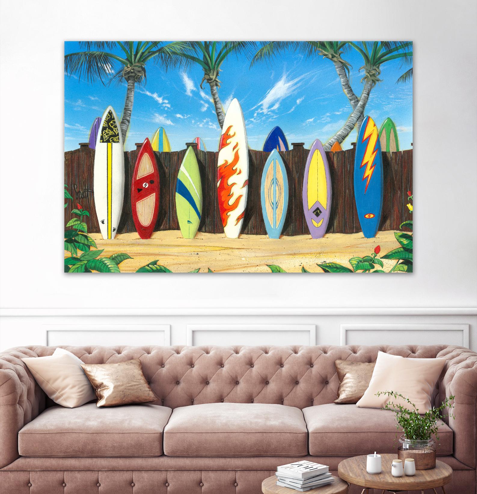 Back to Back Champions by Scott Westmoreland on GIANT ART - beige tropical