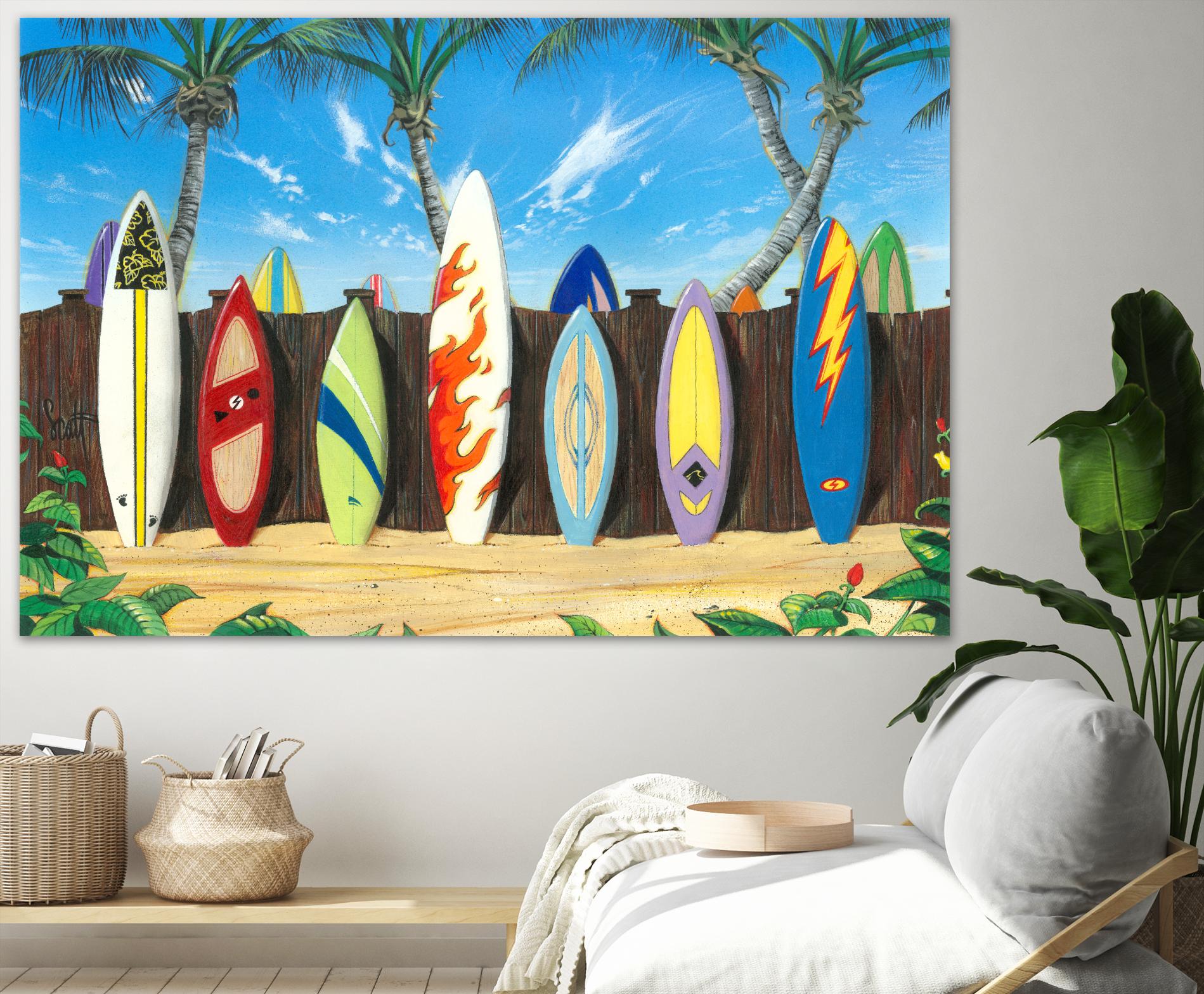 Back to Back Champions by Scott Westmoreland on GIANT ART - beige tropical