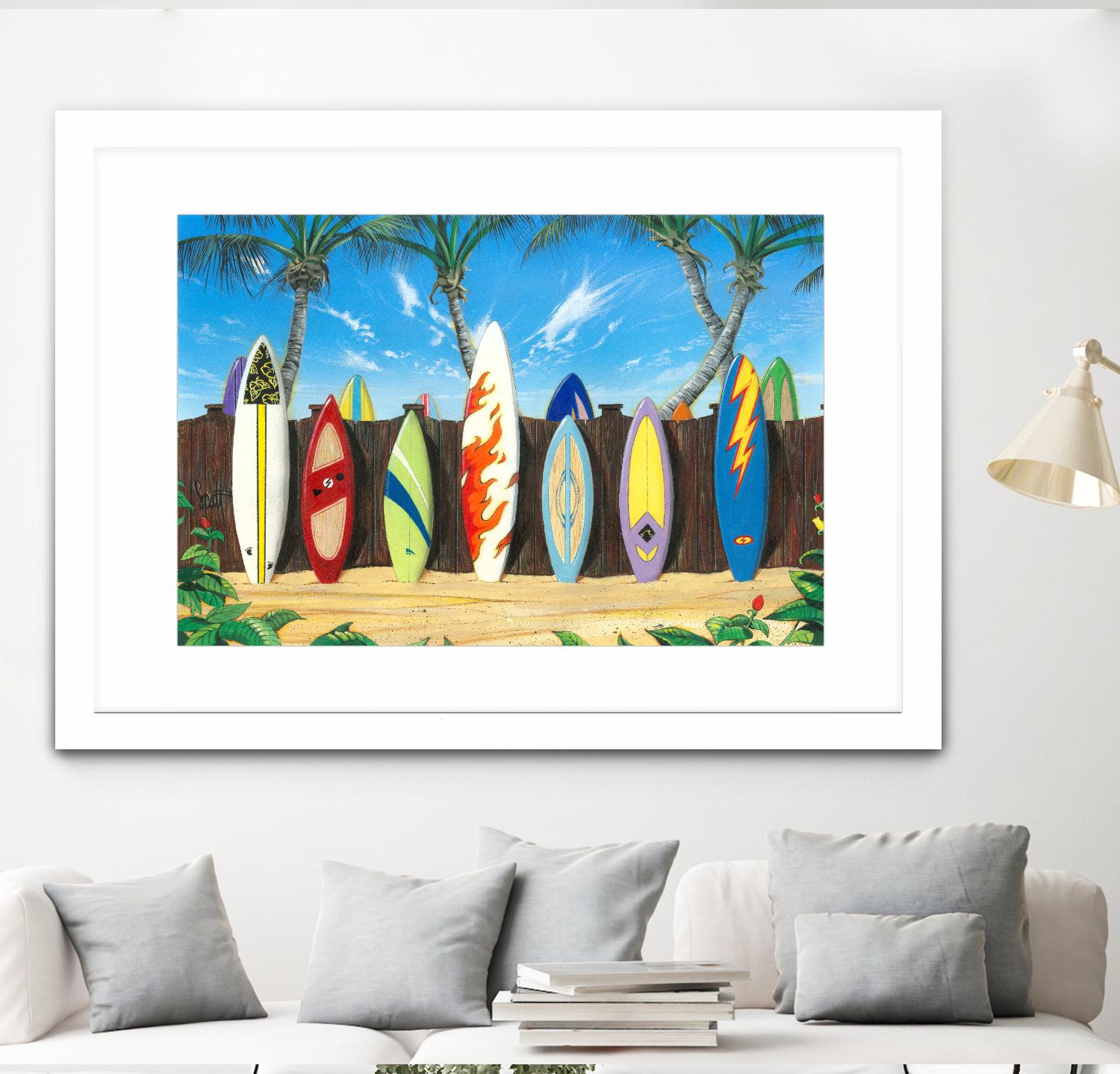 Back to Back Champions by Scott Westmoreland on GIANT ART - beige tropical