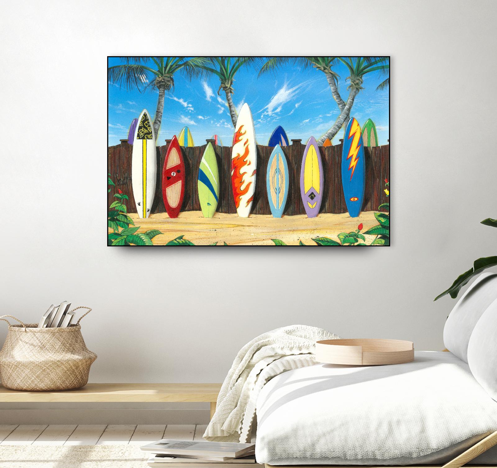 Back to Back Champions by Scott Westmoreland on GIANT ART - beige tropical