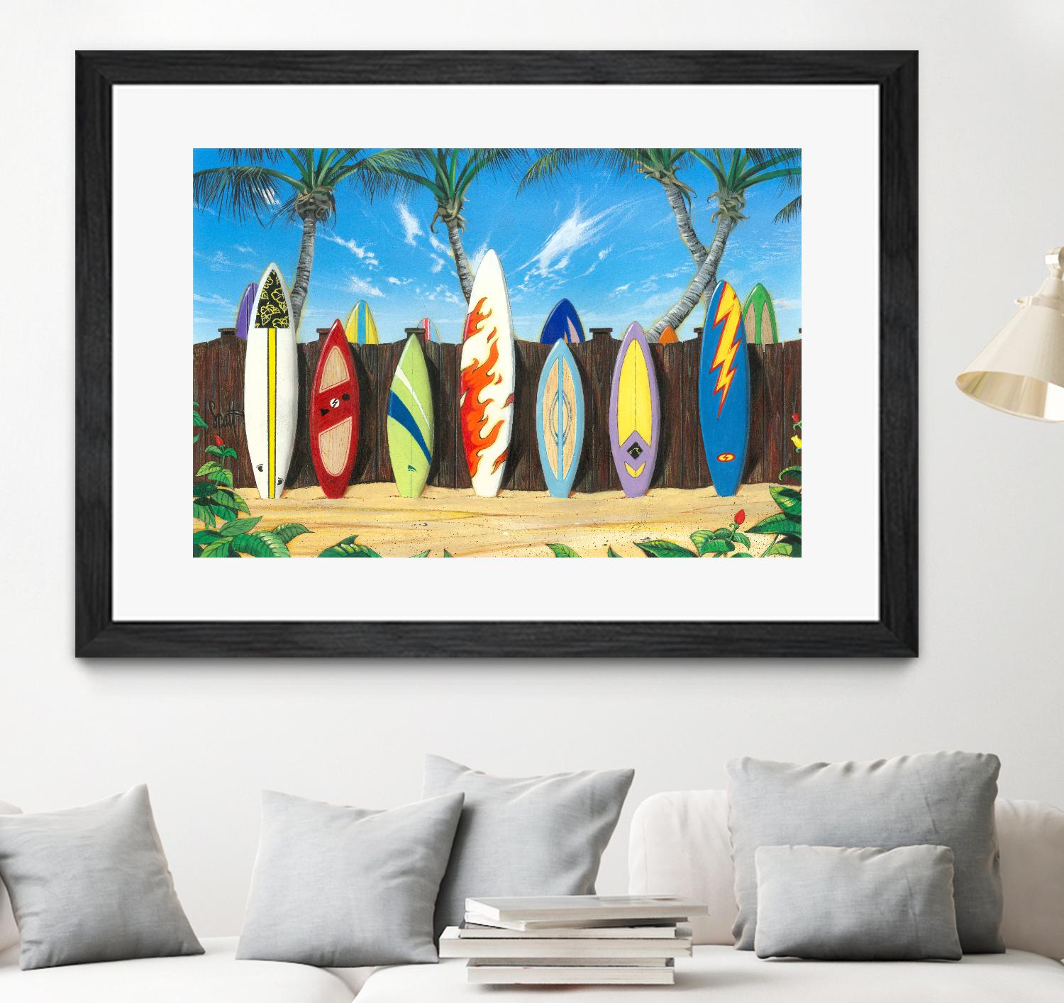 Back to Back Champions by Scott Westmoreland on GIANT ART - beige tropical