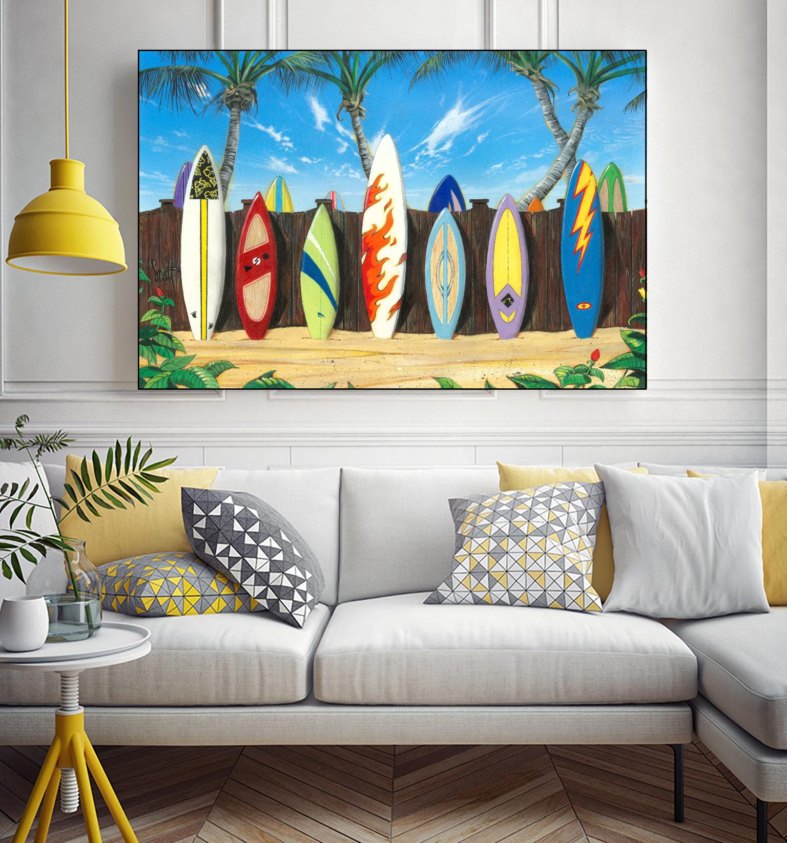 Back to Back Champions by Scott Westmoreland on GIANT ART - beige tropical