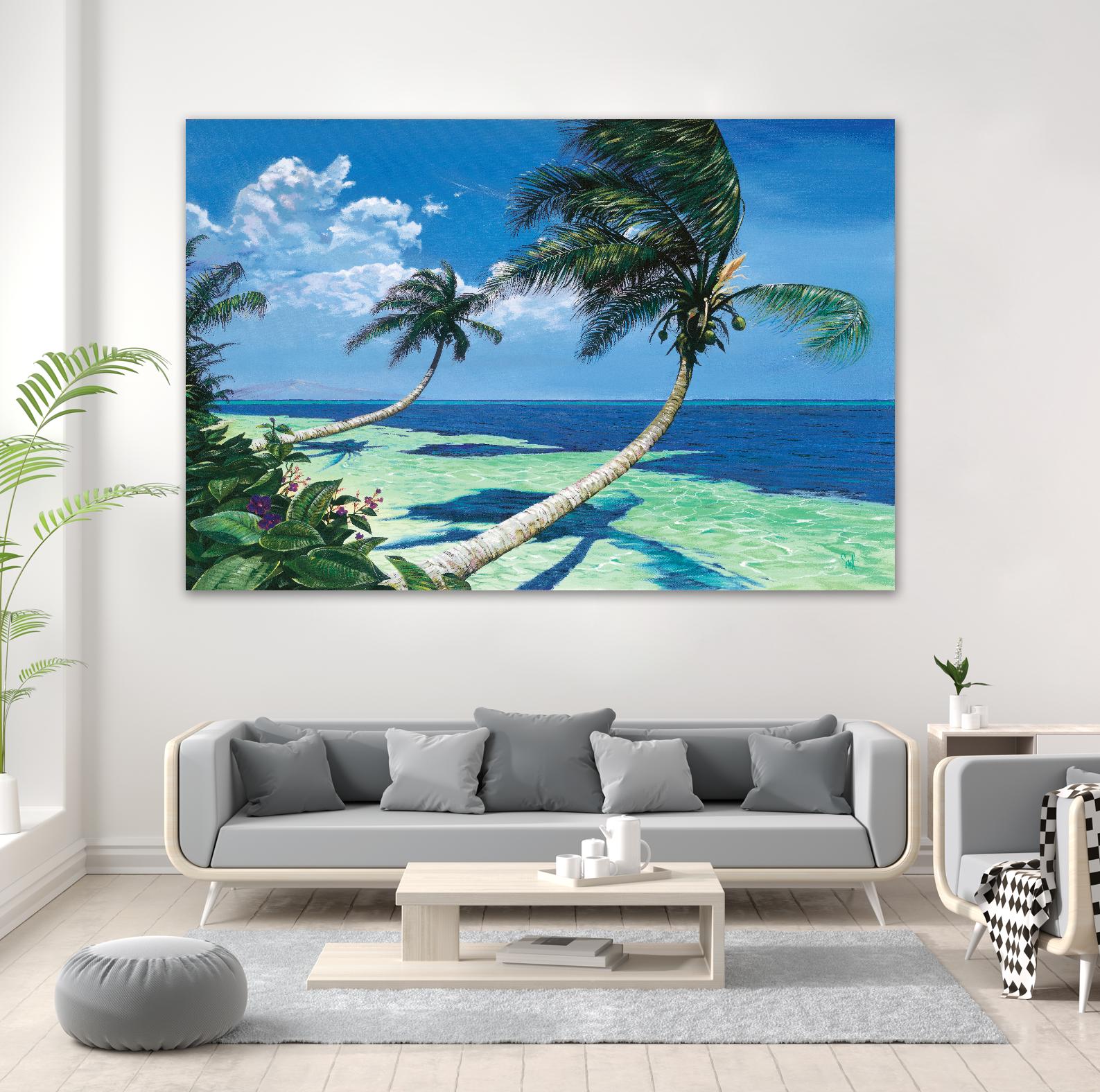 Beckoning Palms by Scott Westmoreland on GIANT ART - turquoise tropical