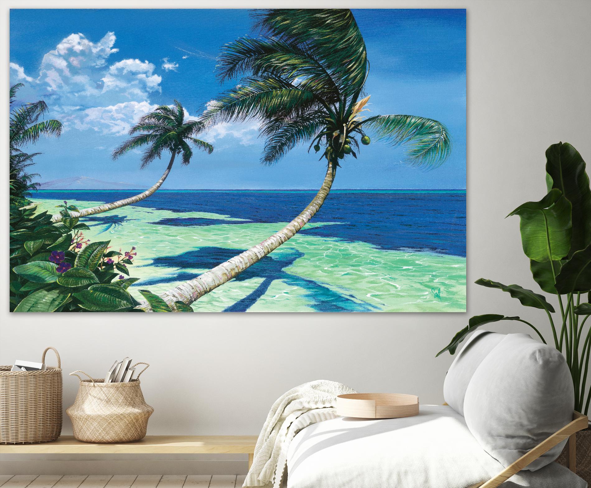 Beckoning Palms by Scott Westmoreland on GIANT ART - turquoise tropical
