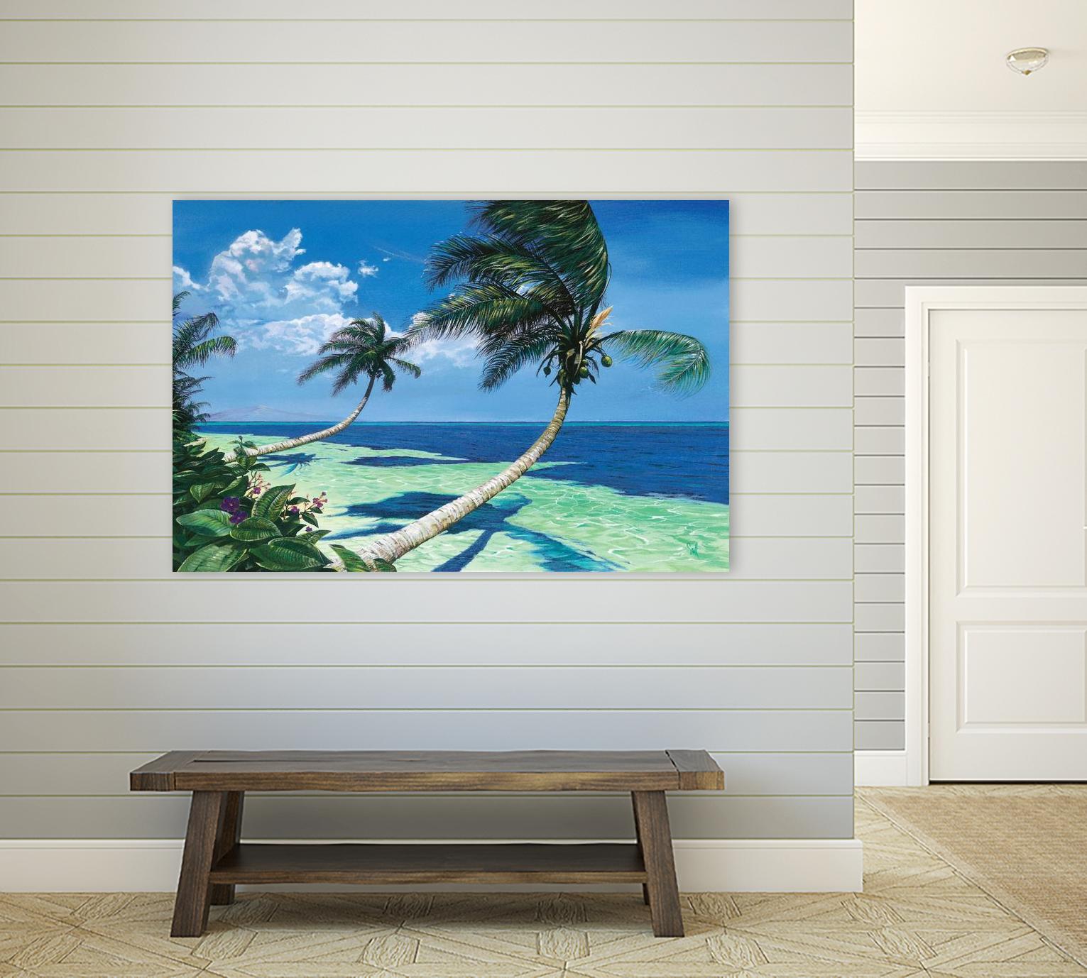 Beckoning Palms by Scott Westmoreland on GIANT ART - turquoise tropical