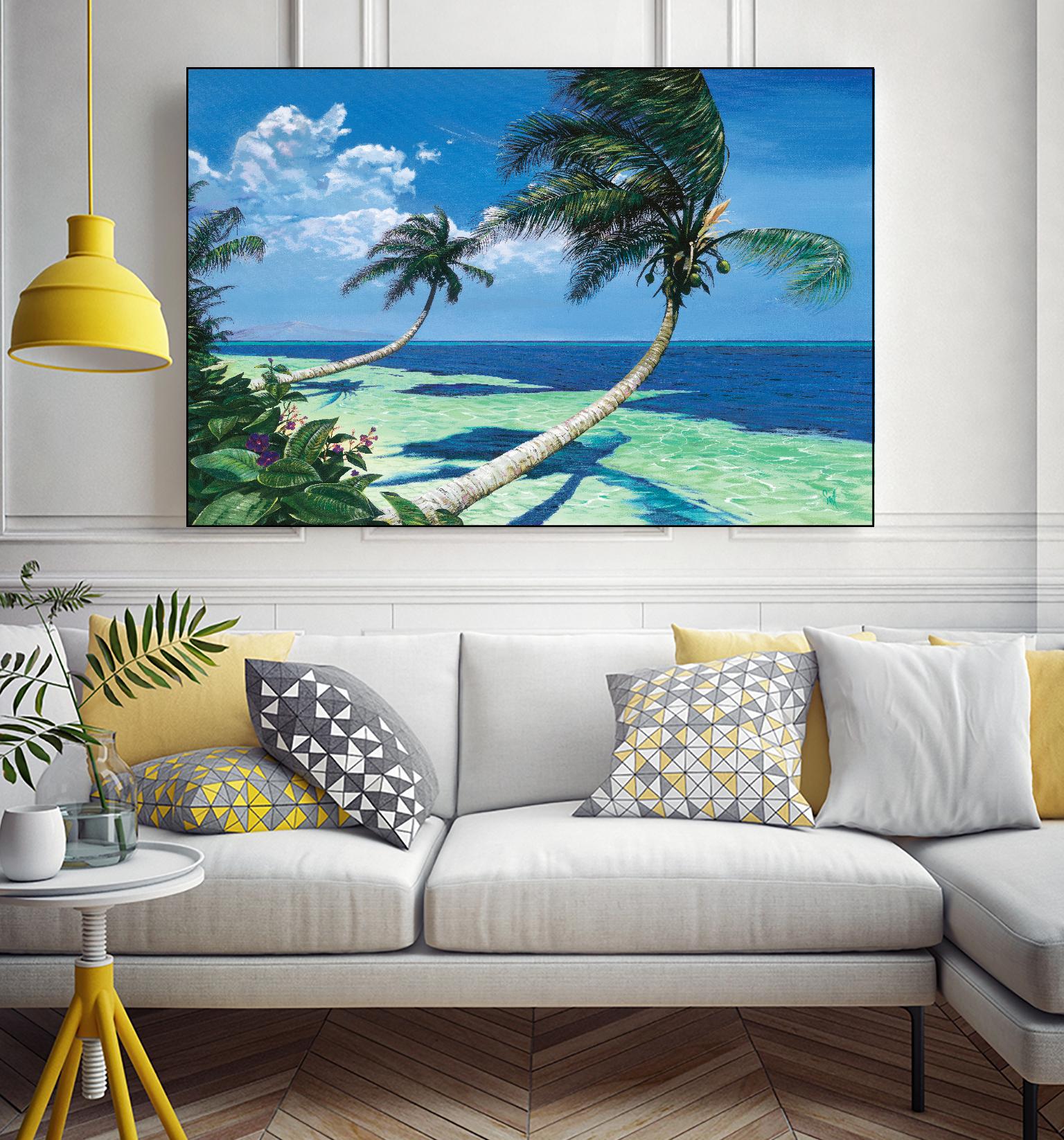 Beckoning Palms by Scott Westmoreland on GIANT ART - turquoise tropical
