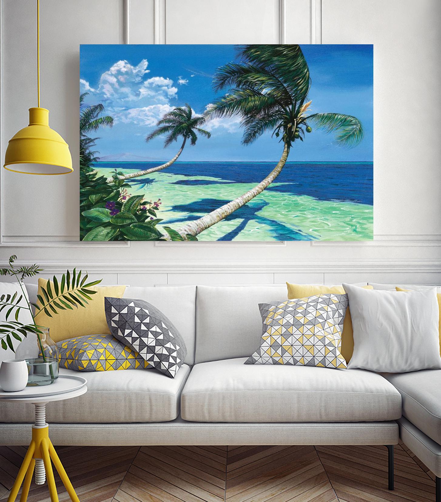 Beckoning Palms by Scott Westmoreland on GIANT ART - turquoise tropical