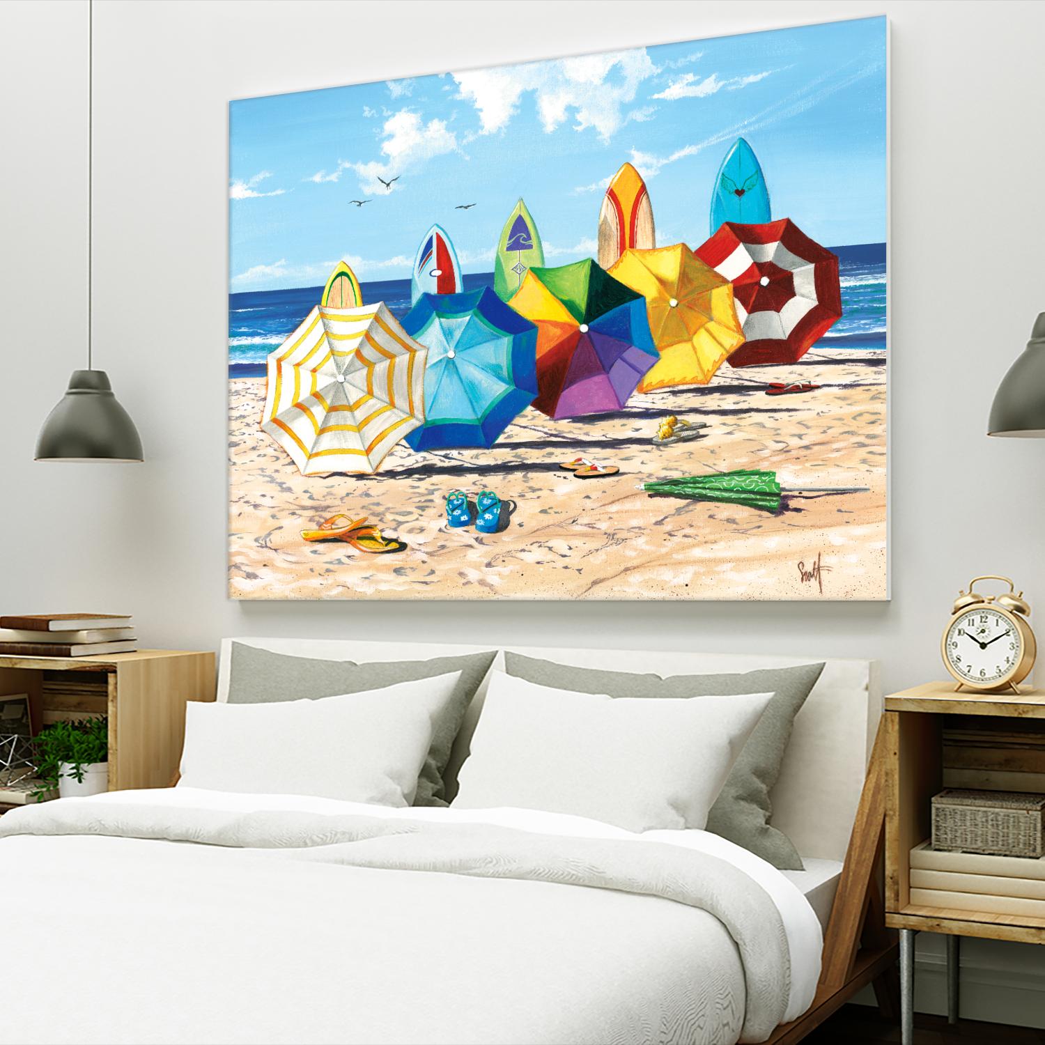 Brellas & Boards by Scott Westmoreland on GIANT ART - beige tropical