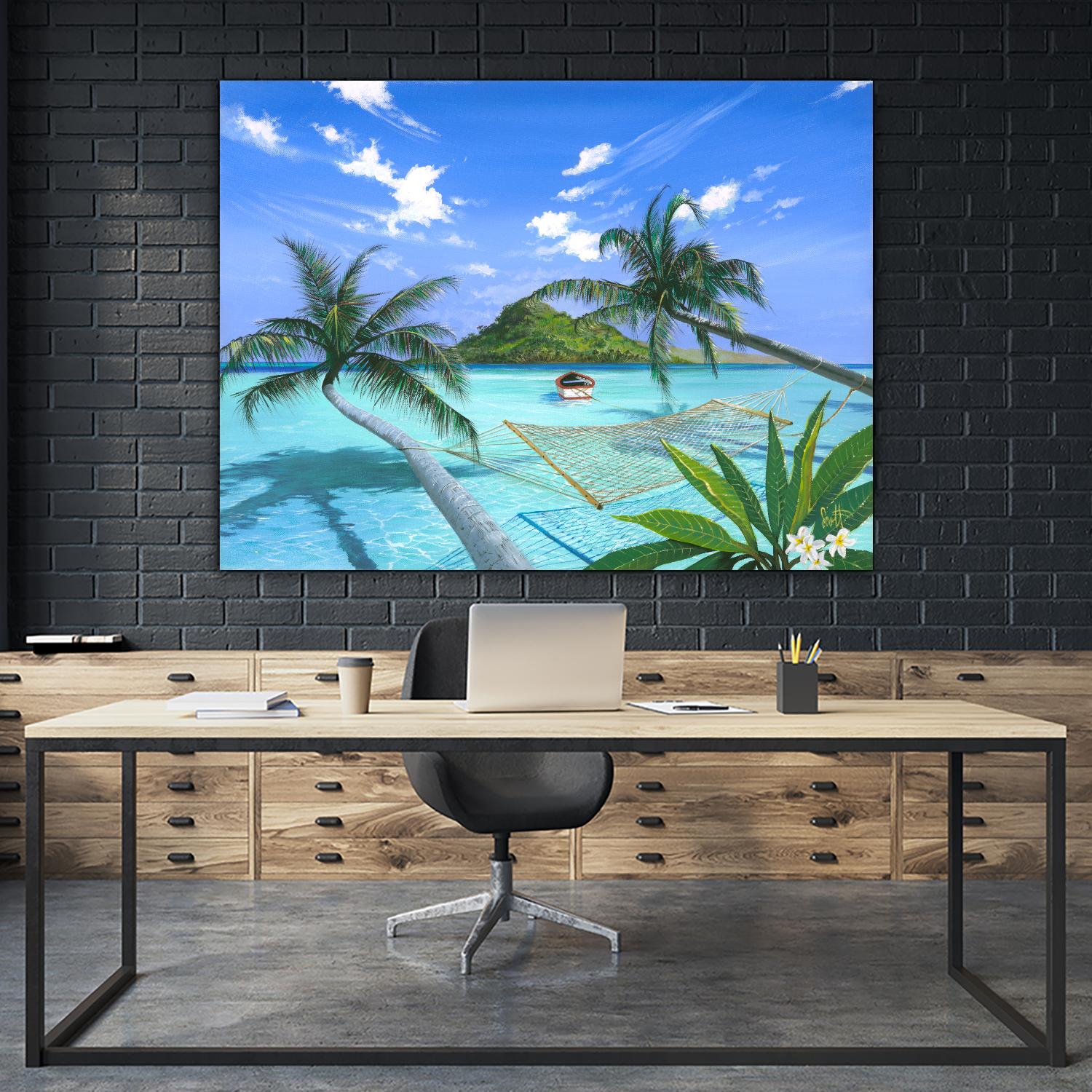 Furlough Day by Scott Westmoreland on GIANT ART - turquoise tropical