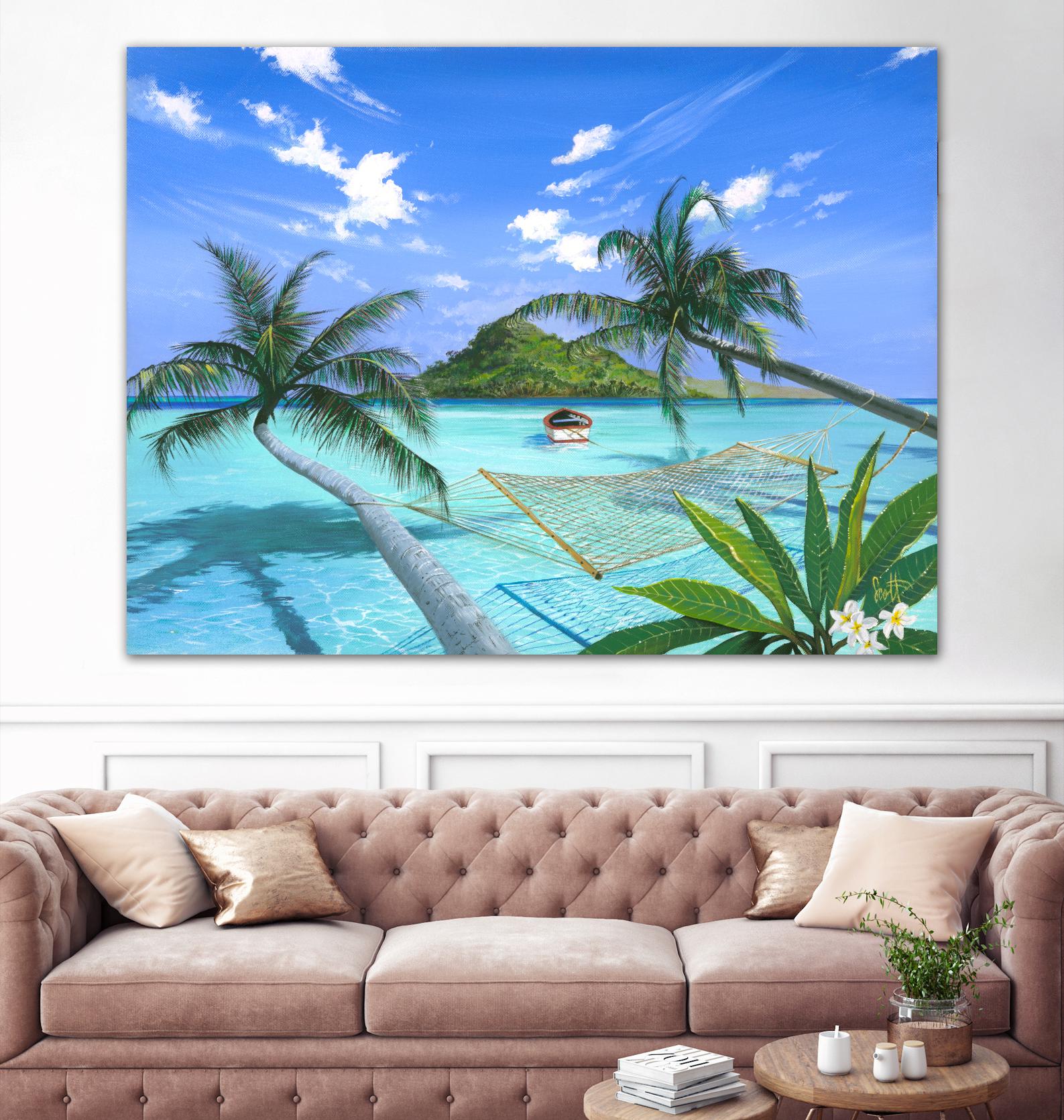 Furlough Day by Scott Westmoreland on GIANT ART - turquoise tropical