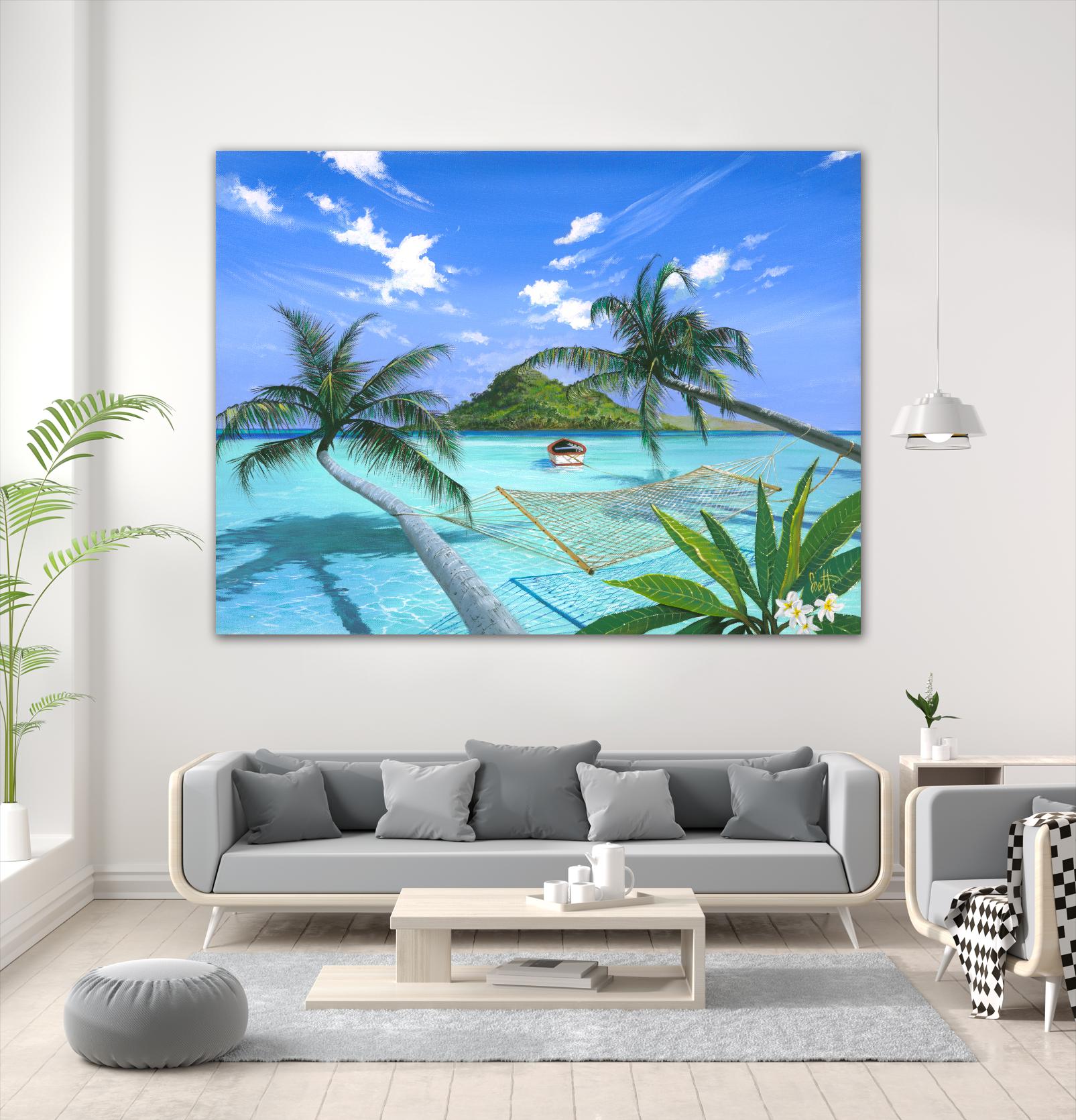 Furlough Day by Scott Westmoreland on GIANT ART - turquoise tropical