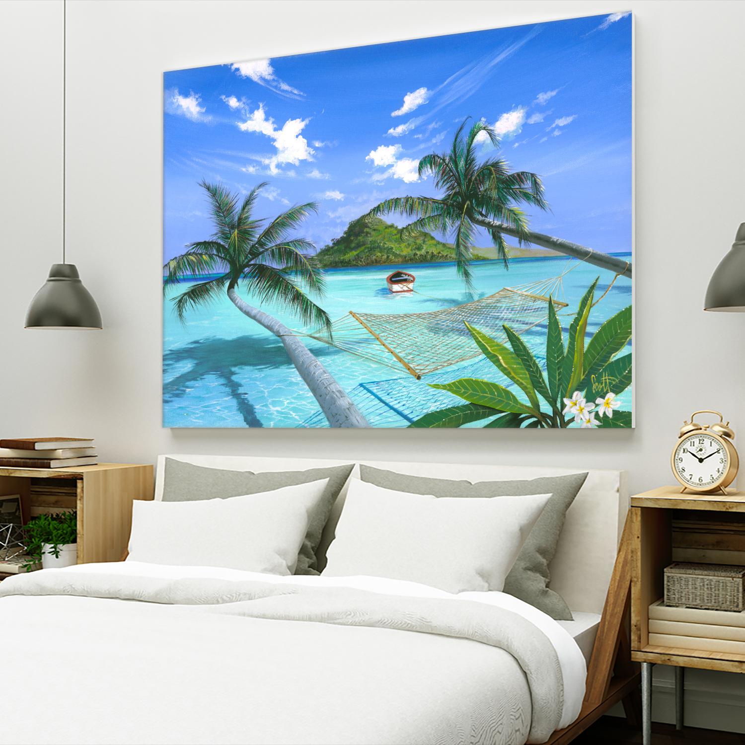 Furlough Day by Scott Westmoreland on GIANT ART - turquoise tropical