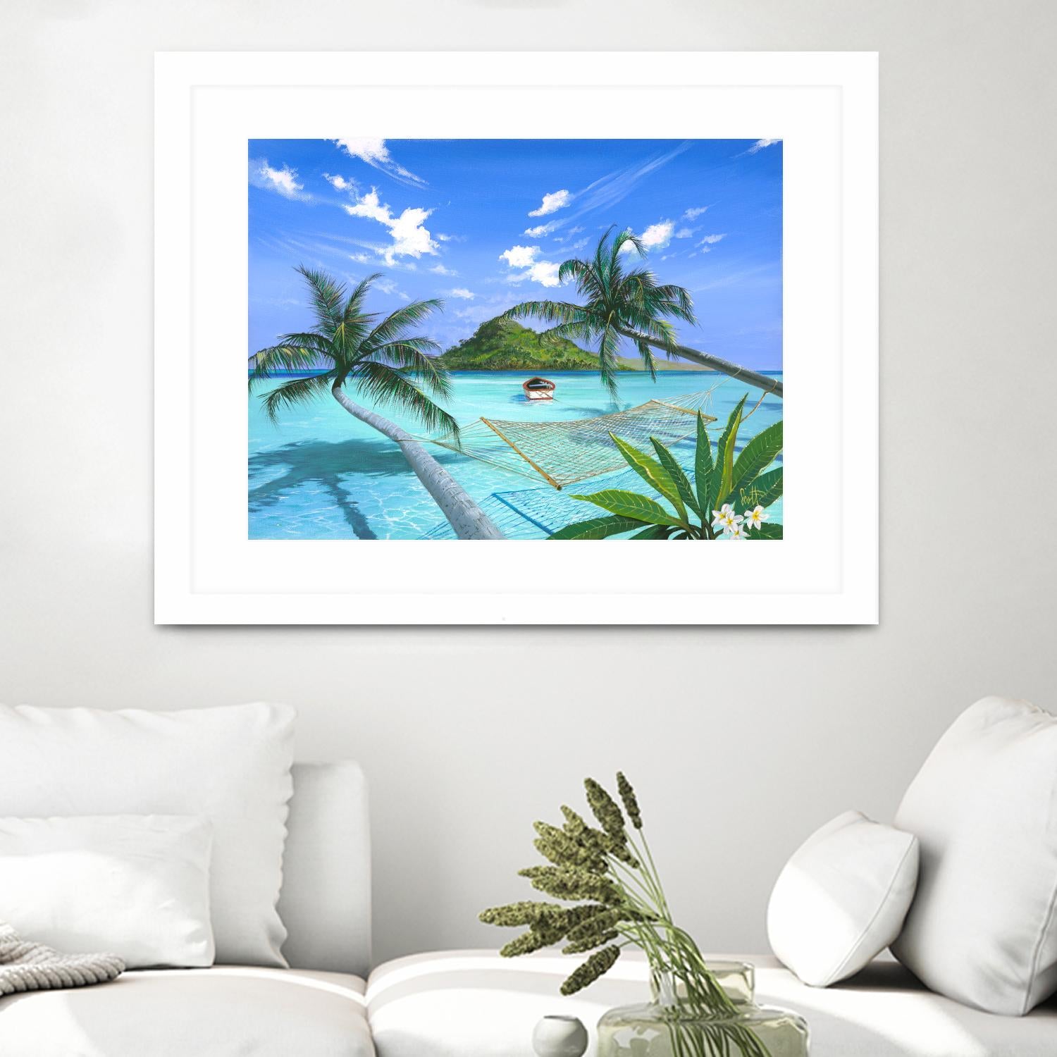 Furlough Day by Scott Westmoreland on GIANT ART - turquoise tropical