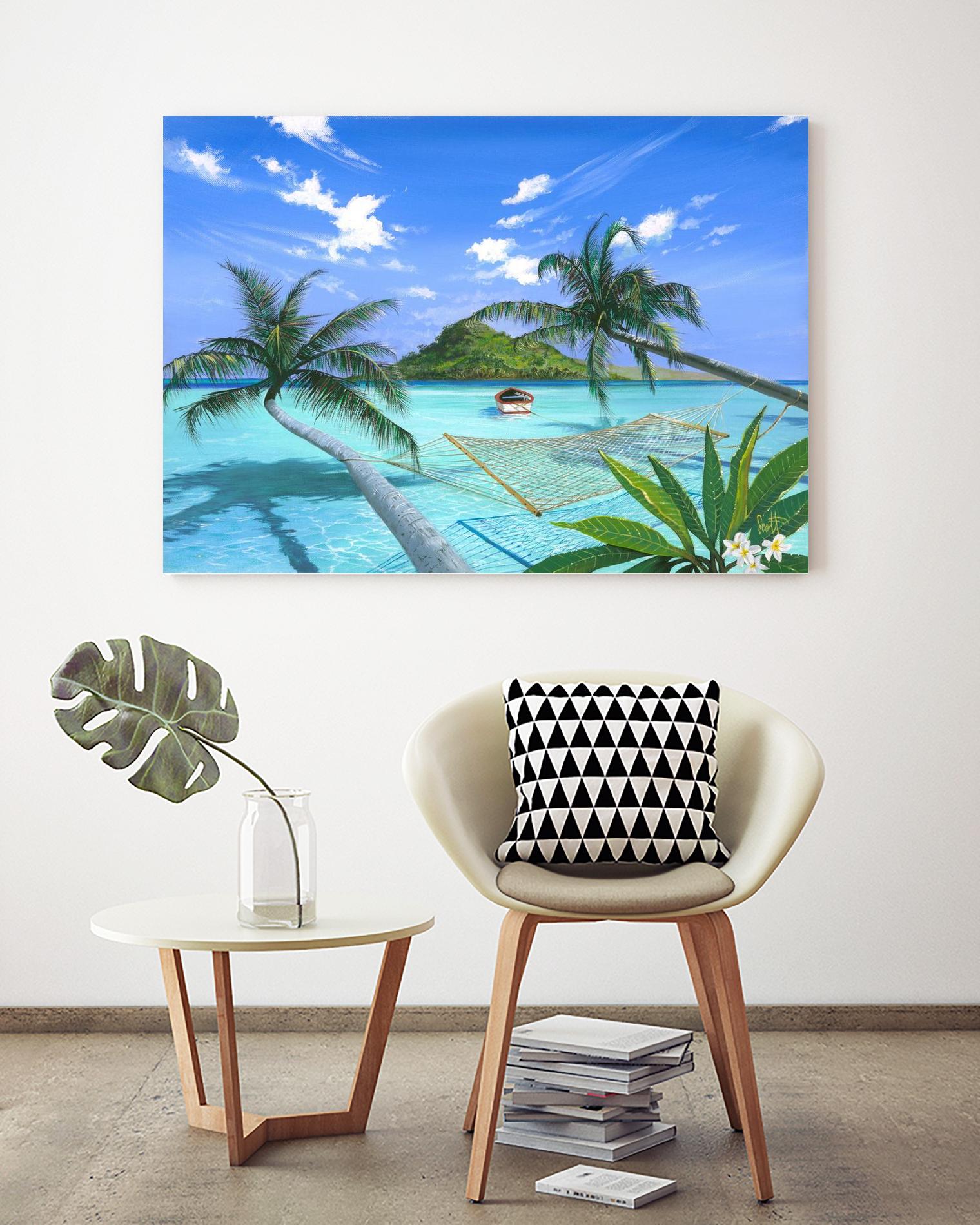 Furlough Day by Scott Westmoreland on GIANT ART - turquoise tropical