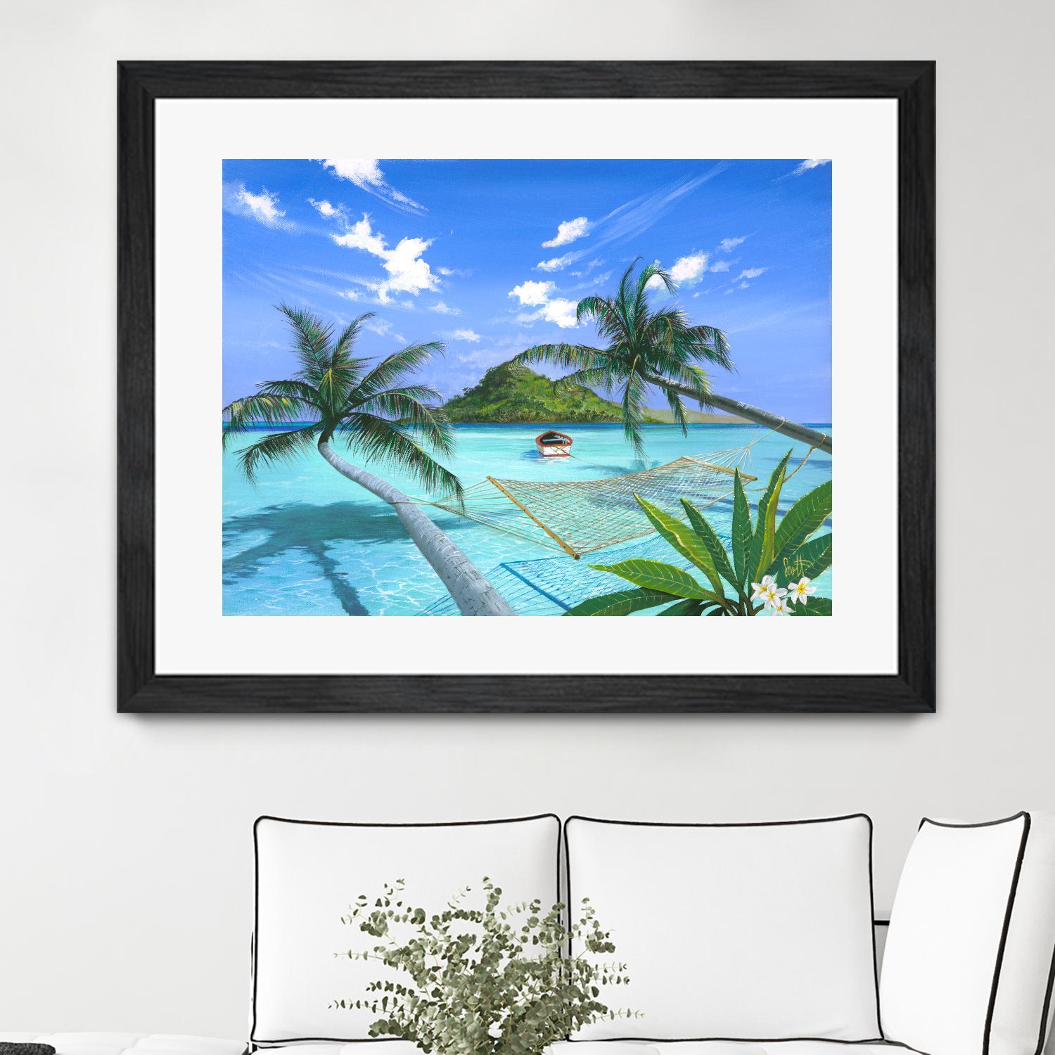 Furlough Day by Scott Westmoreland on GIANT ART - turquoise tropical