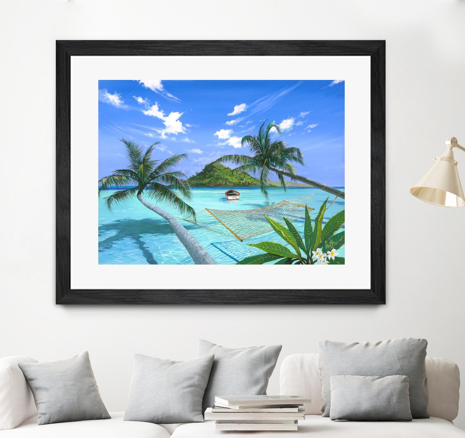 Furlough Day by Scott Westmoreland on GIANT ART - turquoise tropical