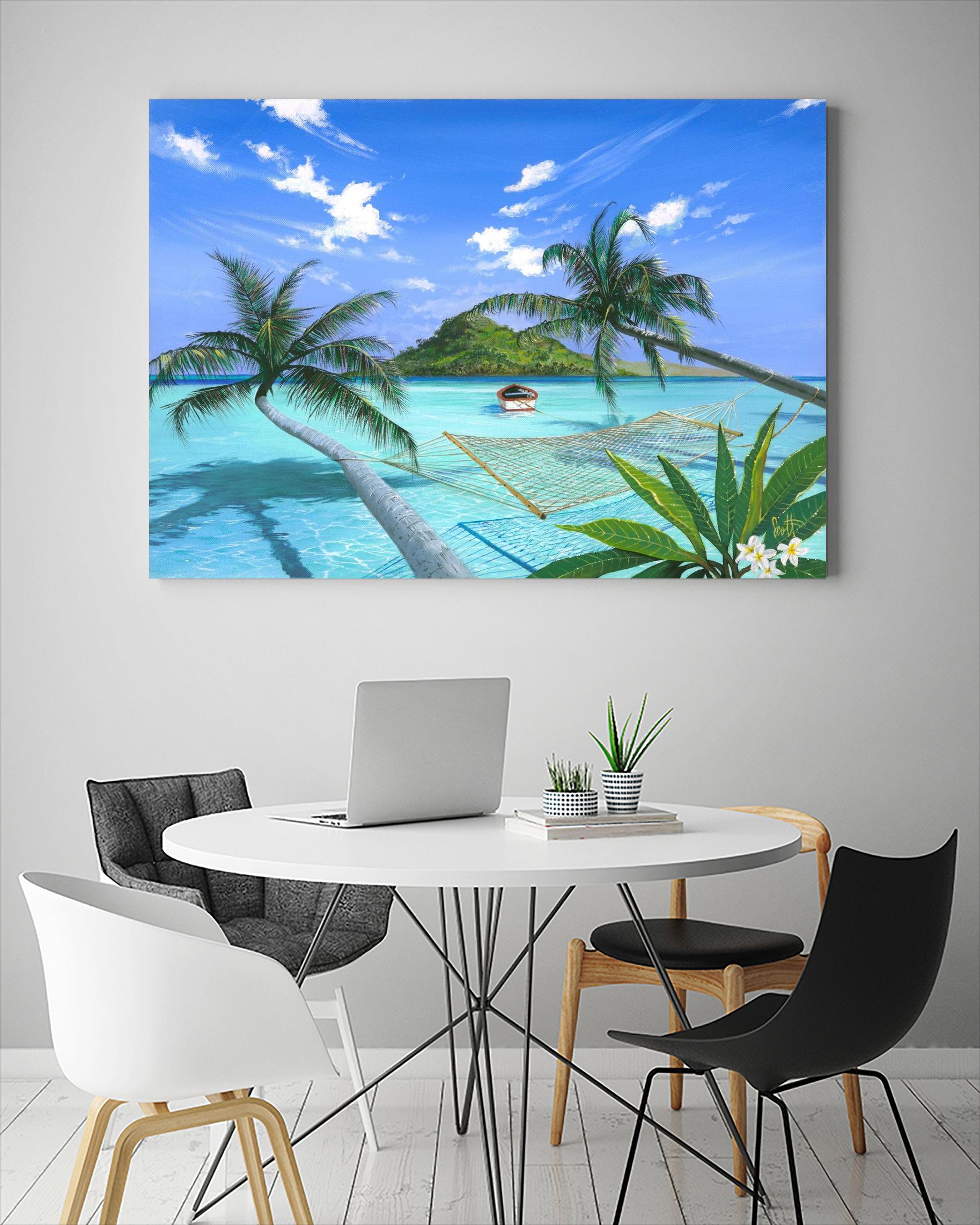 Furlough Day by Scott Westmoreland on GIANT ART - turquoise tropical