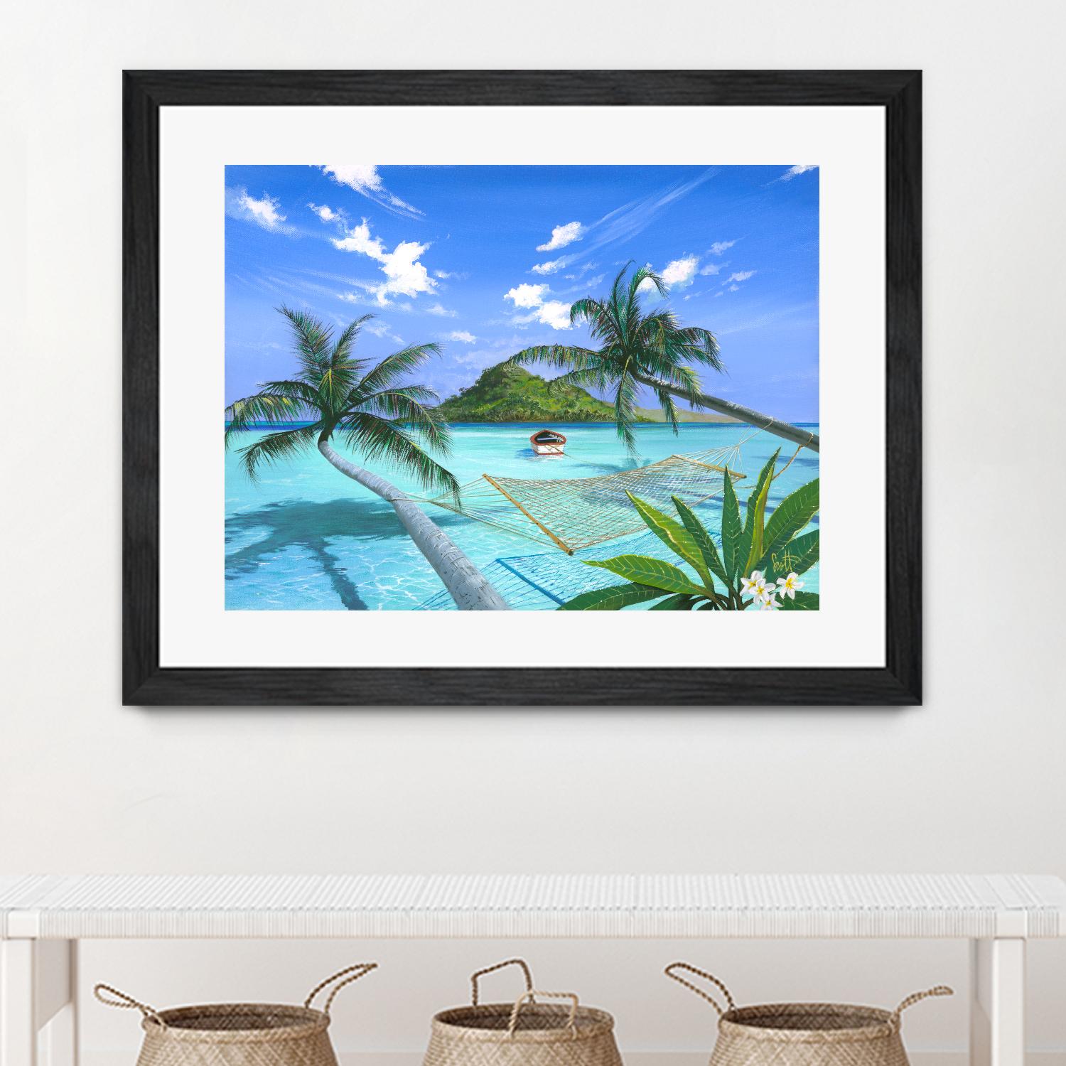 Furlough Day by Scott Westmoreland on GIANT ART - turquoise tropical