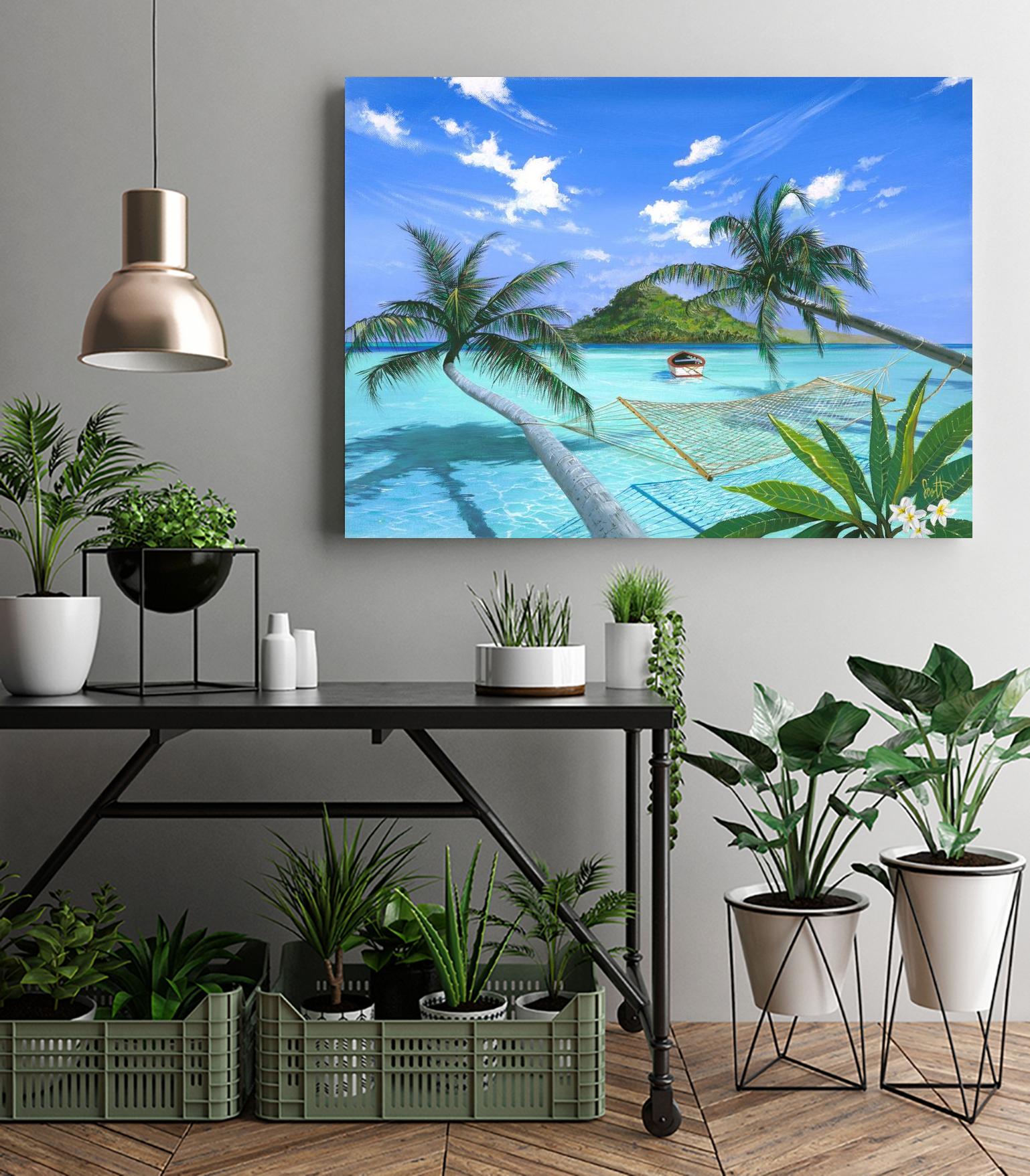 Furlough Day by Scott Westmoreland on GIANT ART - turquoise tropical