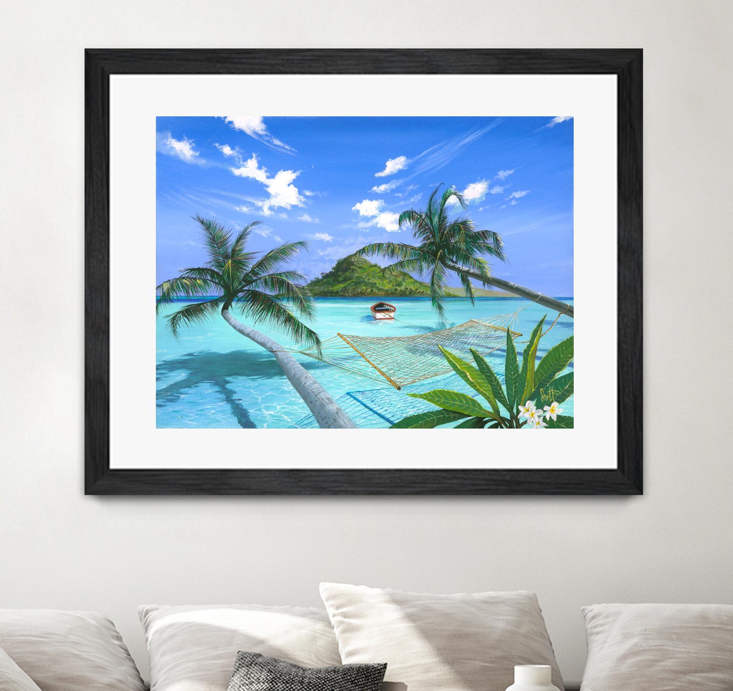 Furlough Day by Scott Westmoreland on GIANT ART - turquoise tropical