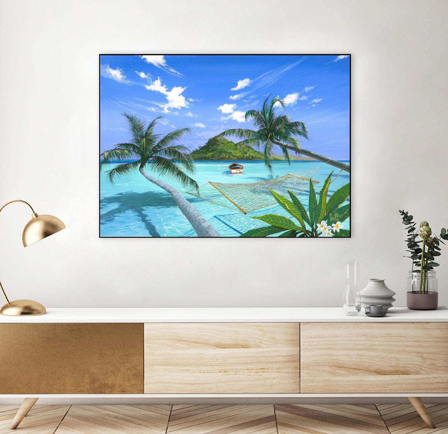 Furlough Day by Scott Westmoreland on GIANT ART - turquoise tropical