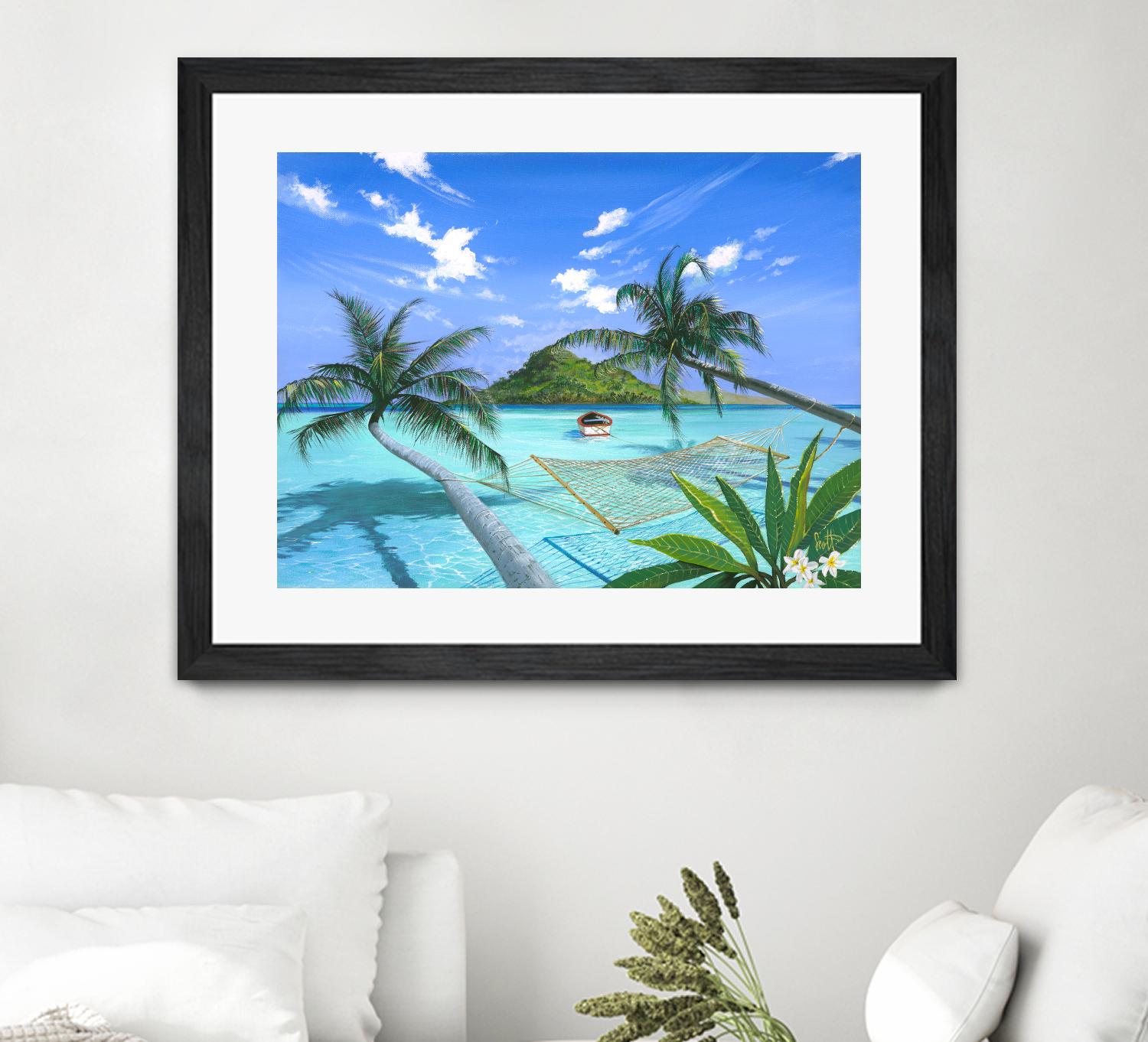 Furlough Day by Scott Westmoreland on GIANT ART - turquoise tropical