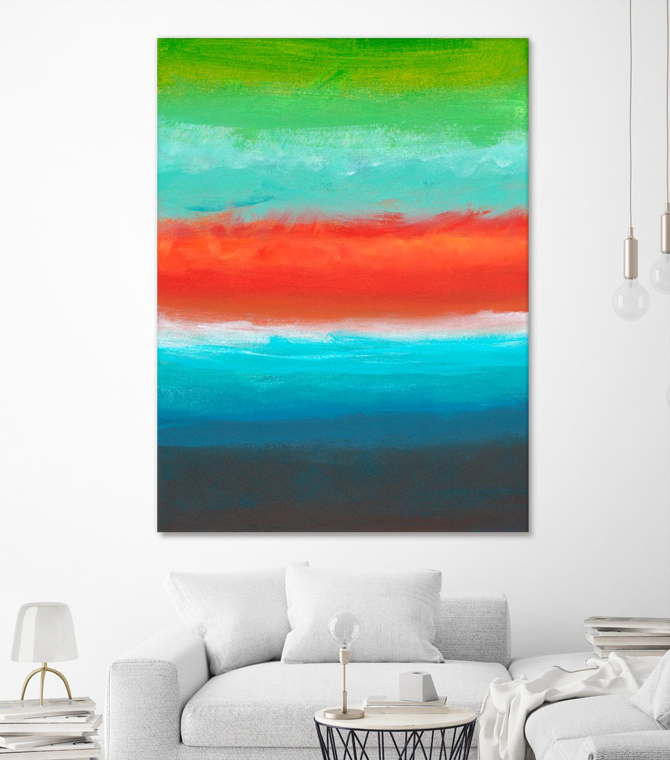 Night Coast Three by Jan Weiss on GIANT ART - red abstract