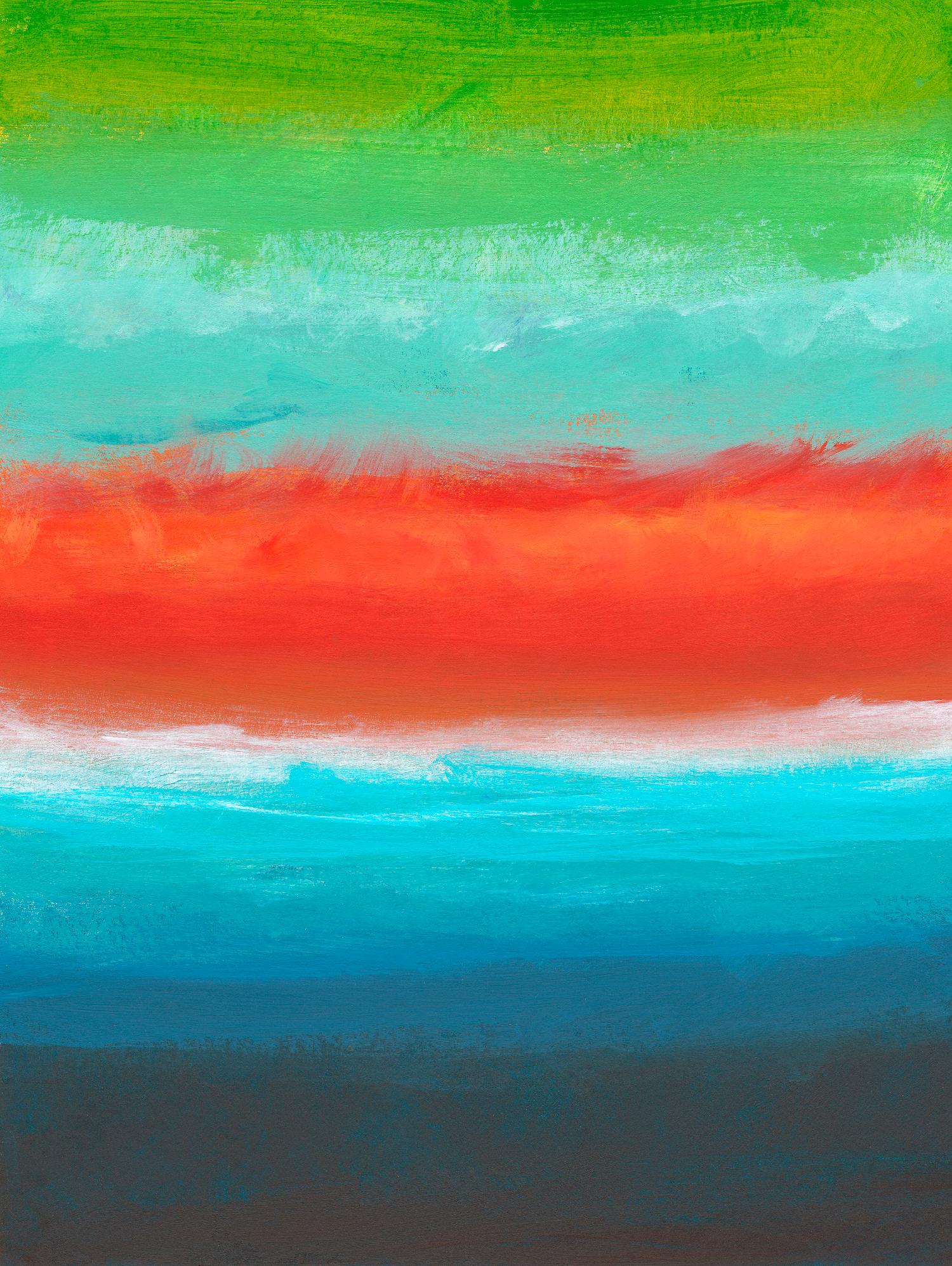 Night Coast Three by Jan Weiss on GIANT ART - red abstract