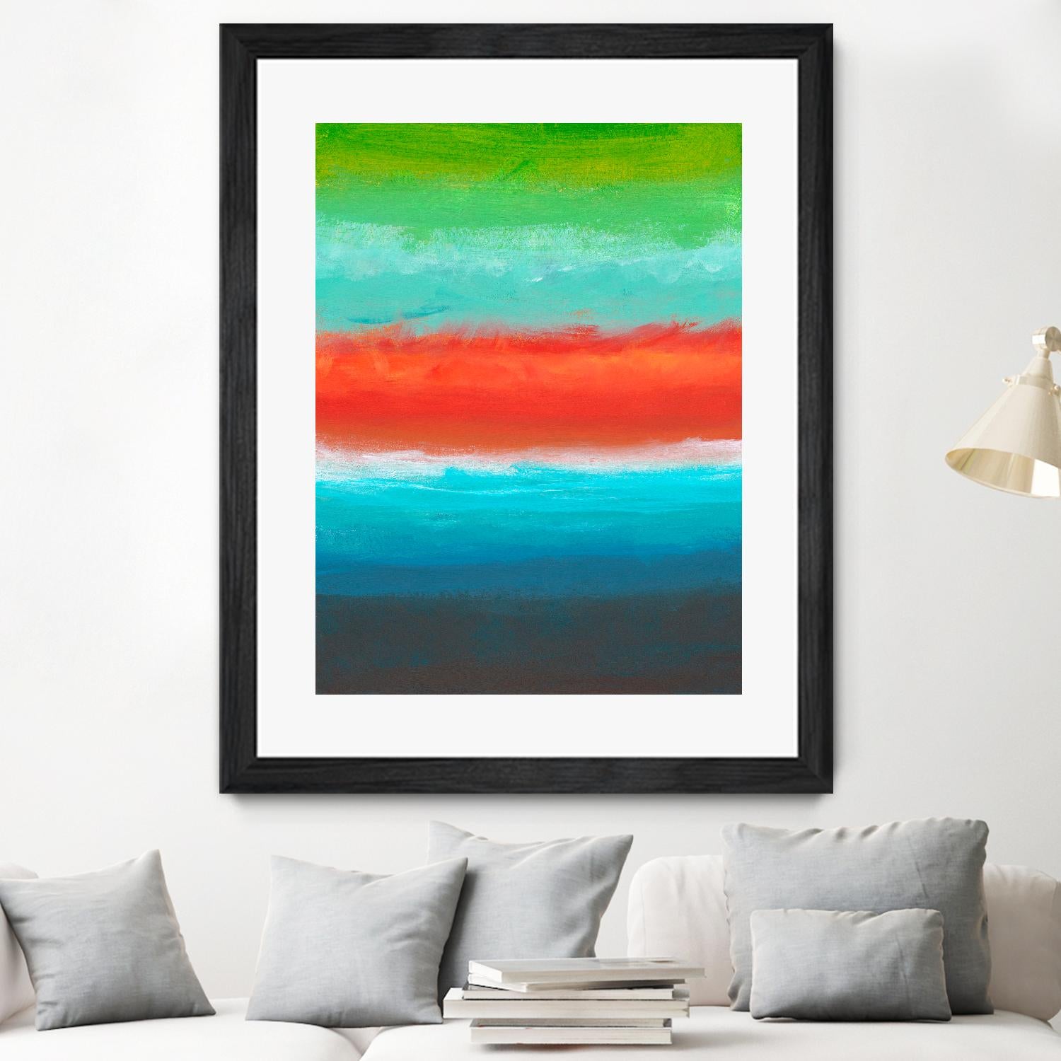 Night Coast Three by Jan Weiss on GIANT ART - red abstract