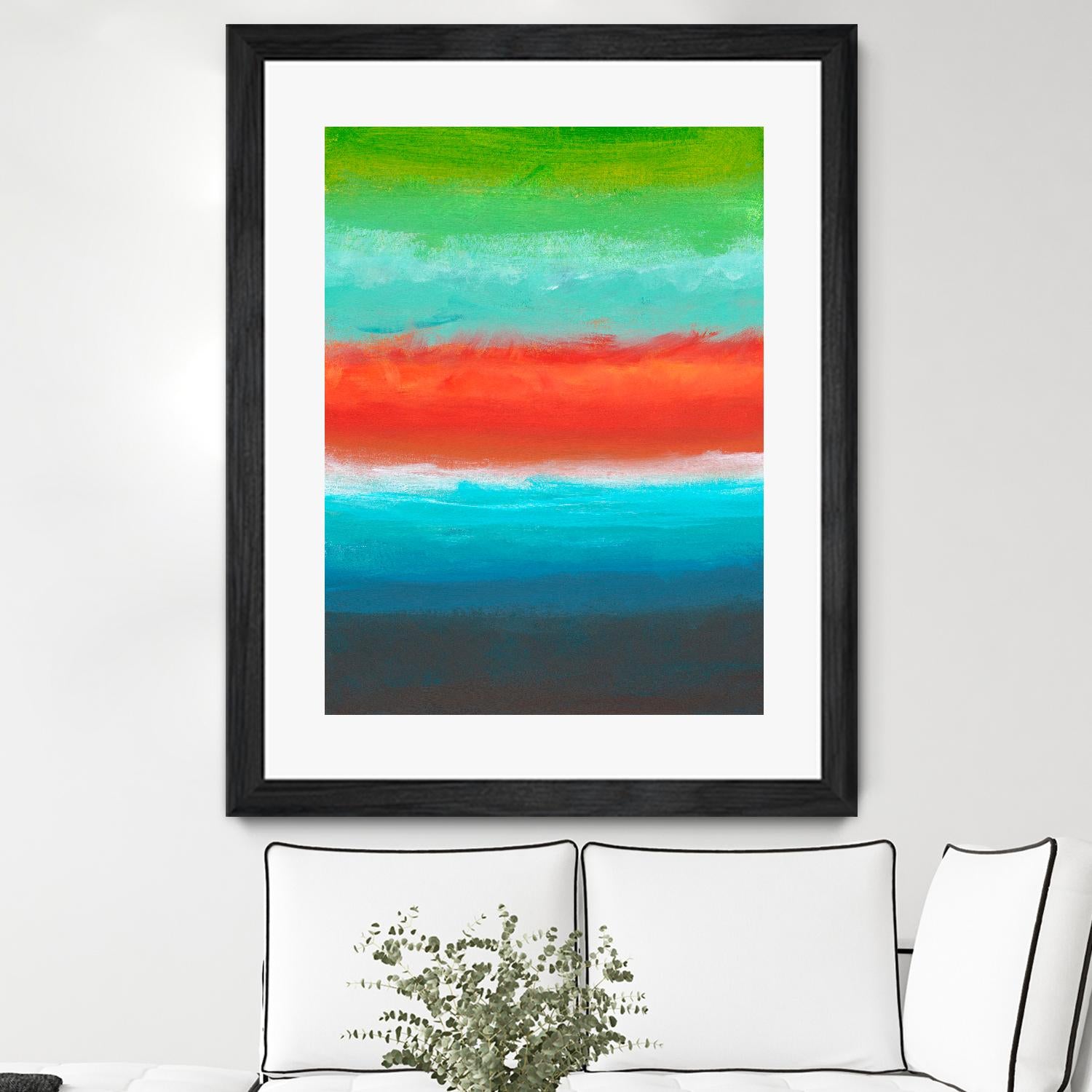 Night Coast Three by Jan Weiss on GIANT ART - red abstract