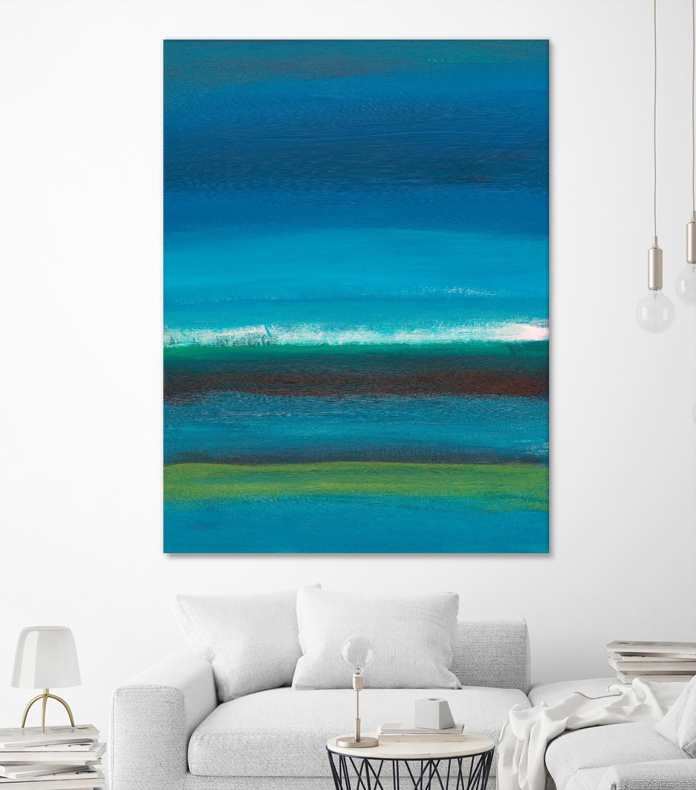 Night Coast One by Jan Weiss on GIANT ART - green abstract