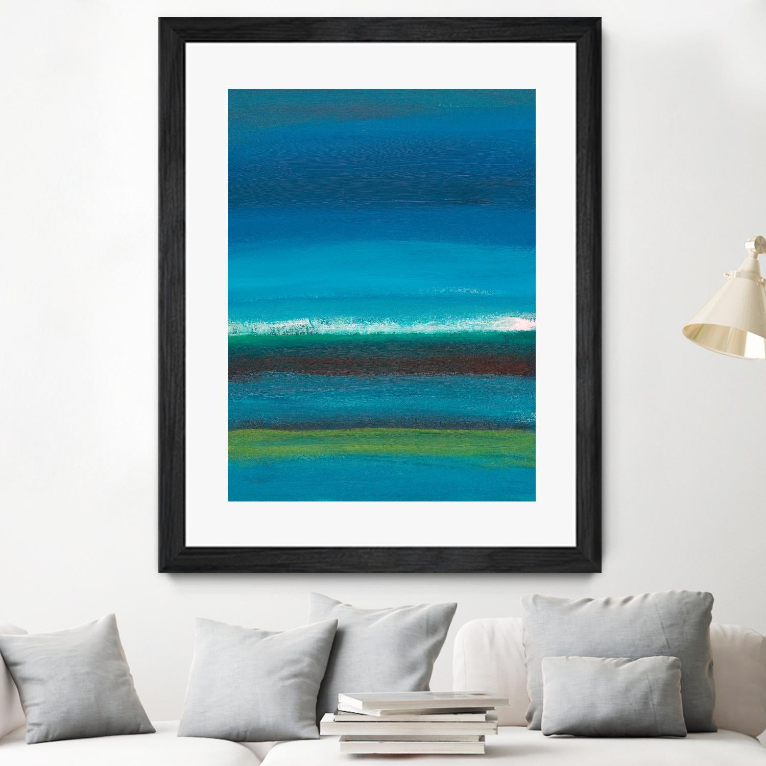 Night Coast One by Jan Weiss on GIANT ART - green abstract