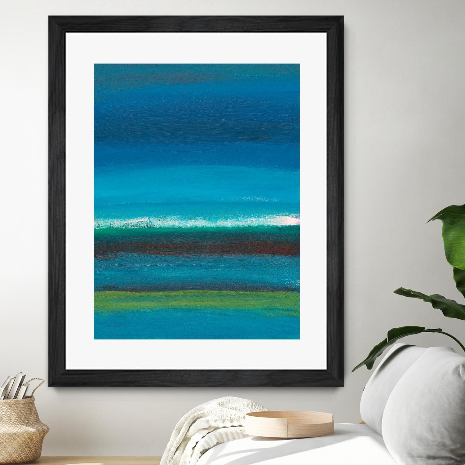 Night Coast One by Jan Weiss on GIANT ART - green abstract