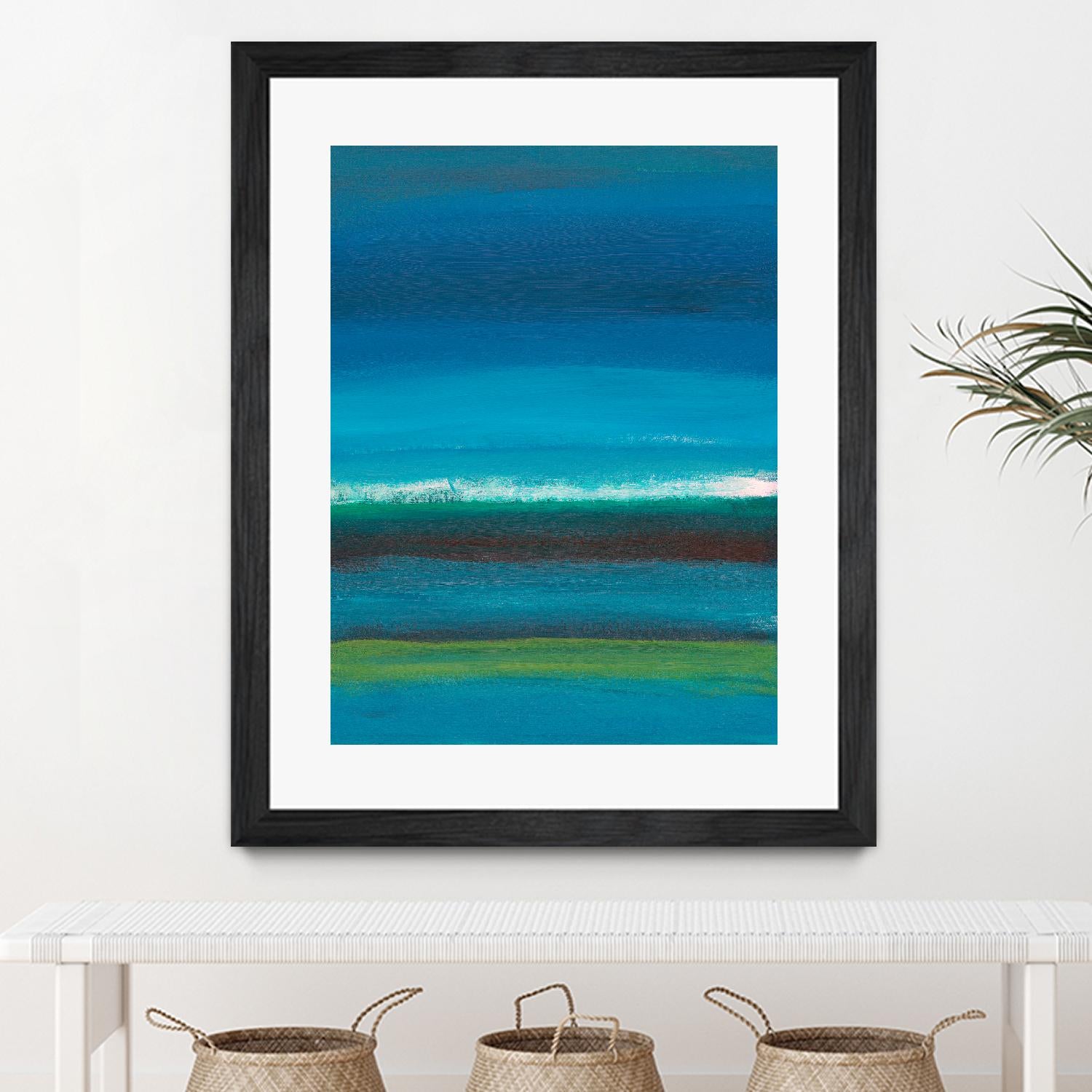 Night Coast One by Jan Weiss on GIANT ART - green abstract