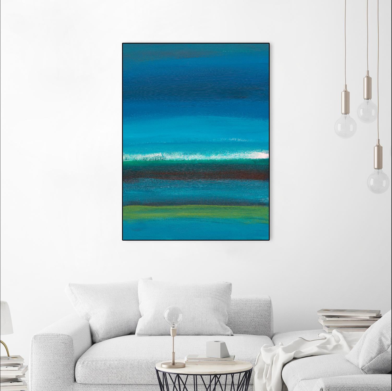 Night Coast One by Jan Weiss on GIANT ART - green abstract
