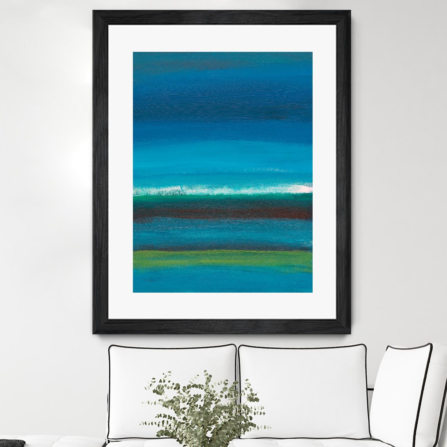 Night Coast One by Jan Weiss on GIANT ART - green abstract