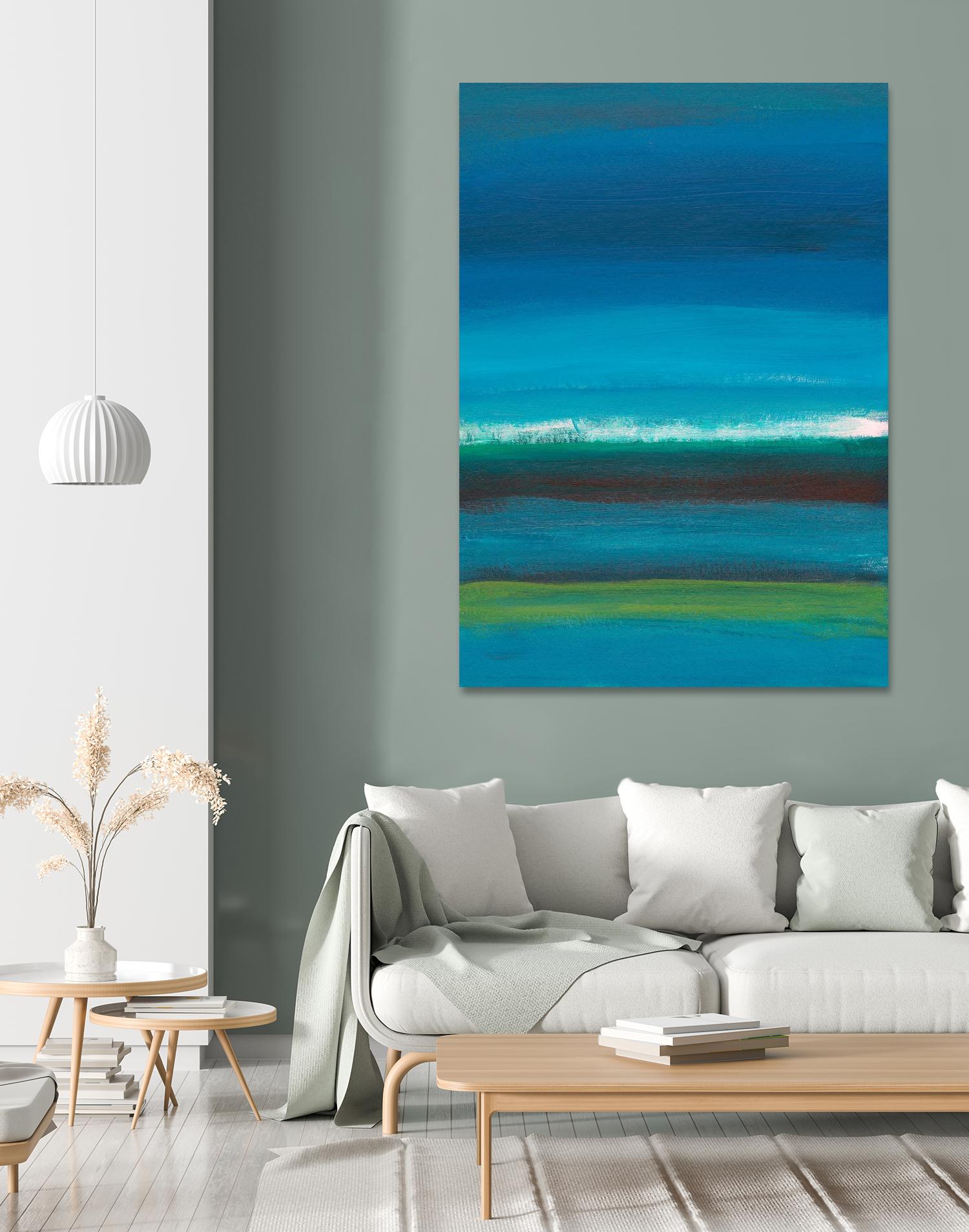 Night Coast One by Jan Weiss on GIANT ART - green abstract