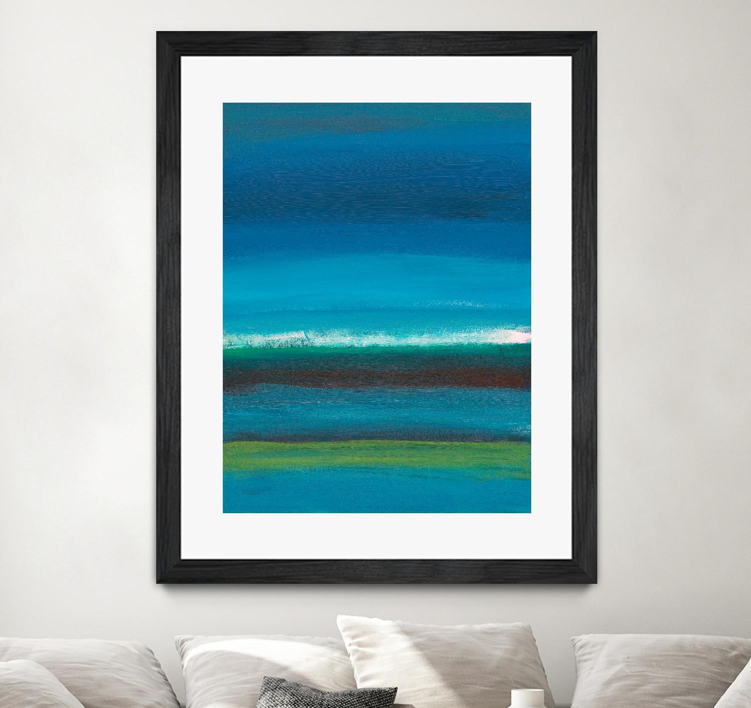 Night Coast One by Jan Weiss on GIANT ART - green abstract