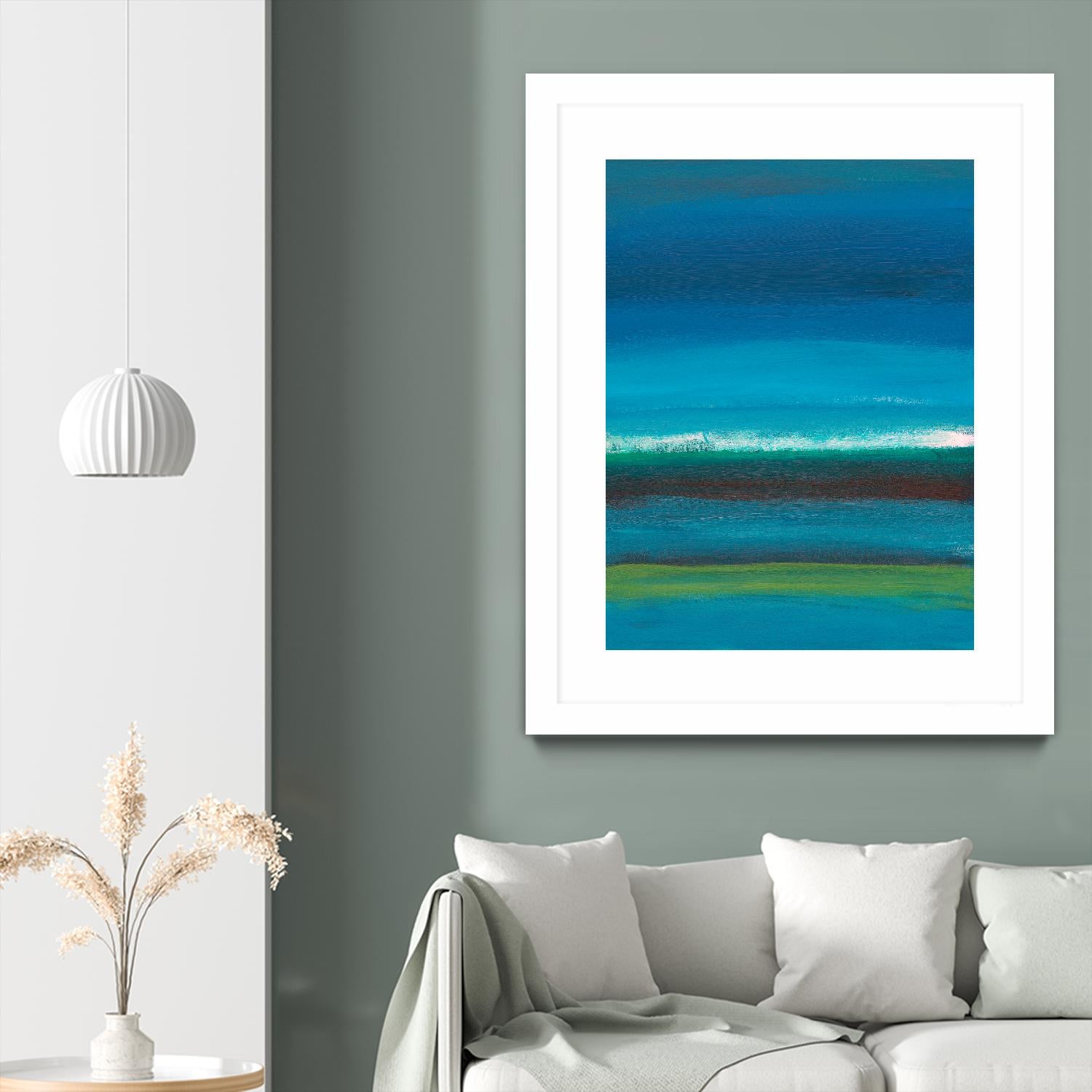 Night Coast One by Jan Weiss on GIANT ART - green abstract