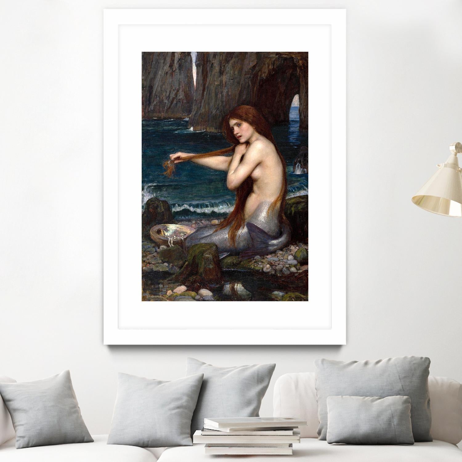 A Mermaid by John William Waterhouse on GIANT ART - multicolor museum; figurative