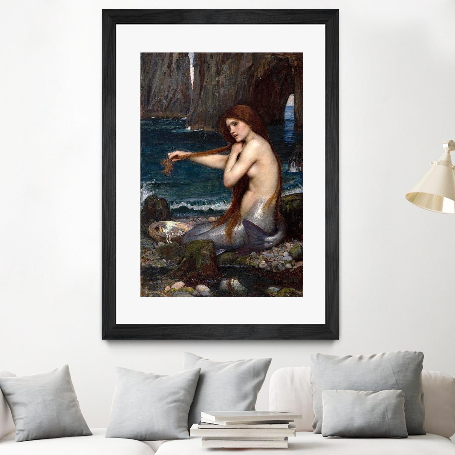 A Mermaid by John William Waterhouse on GIANT ART - multicolor museum; figurative