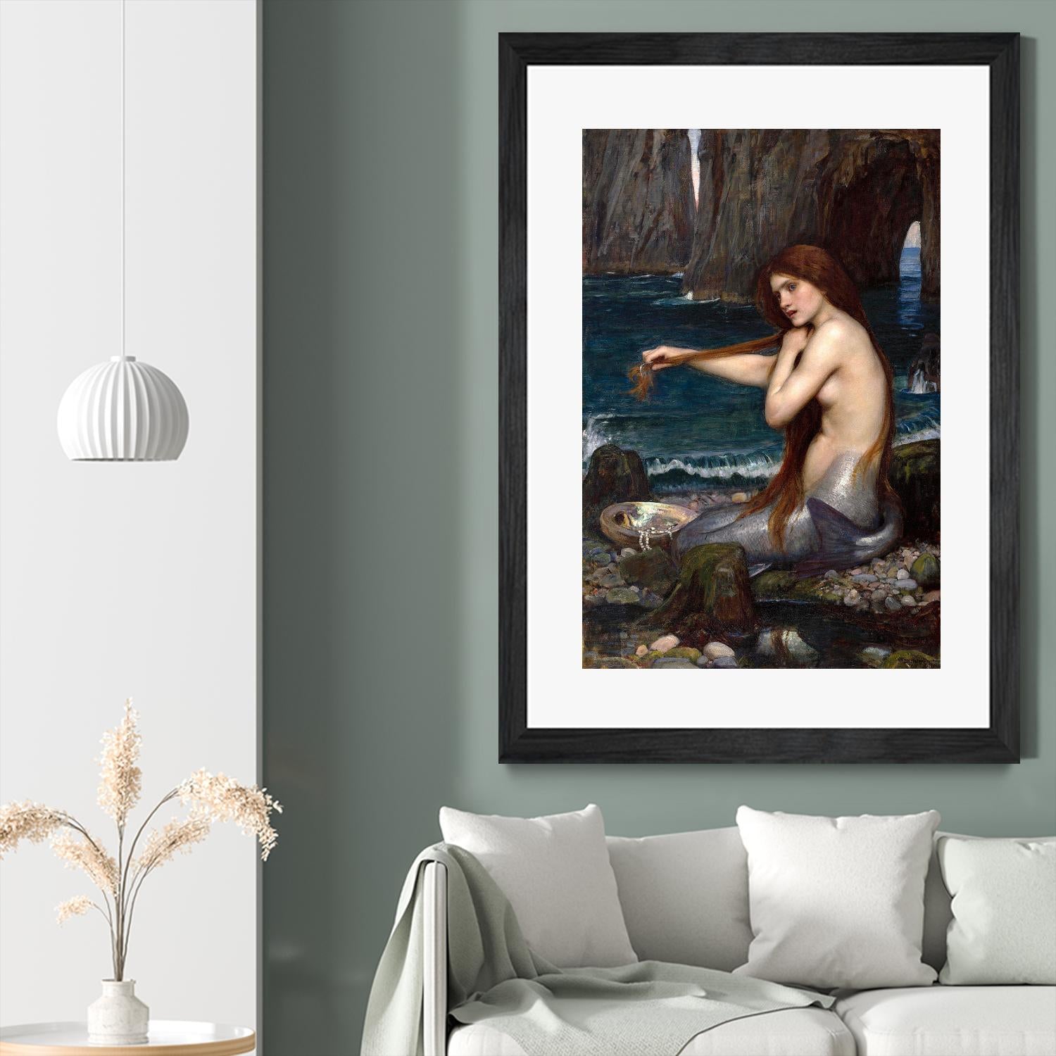A Mermaid by John William Waterhouse on GIANT ART - multicolor museum; figurative