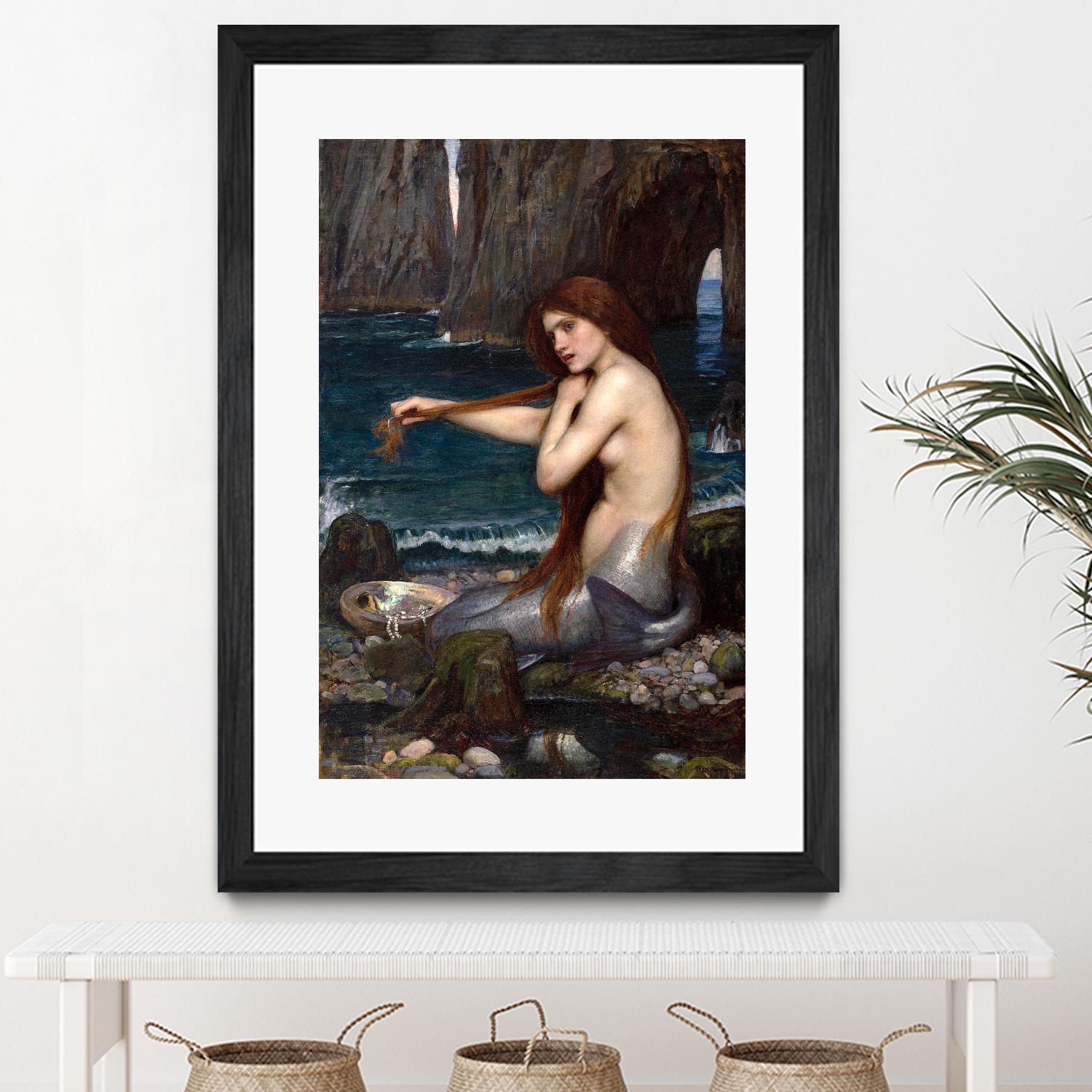 A Mermaid by John William Waterhouse on GIANT ART - multicolor museum; figurative
